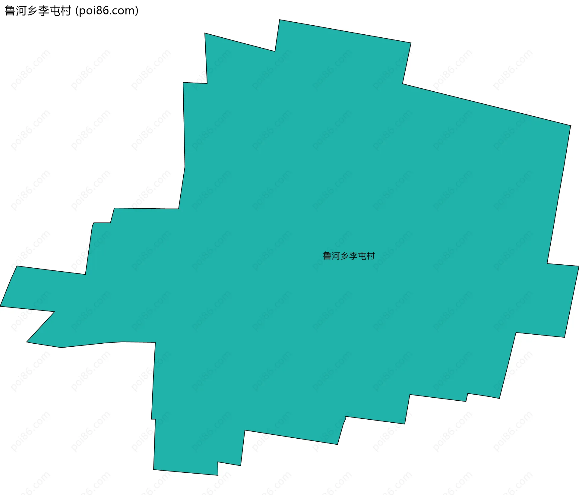鲁河乡李屯村边界地图