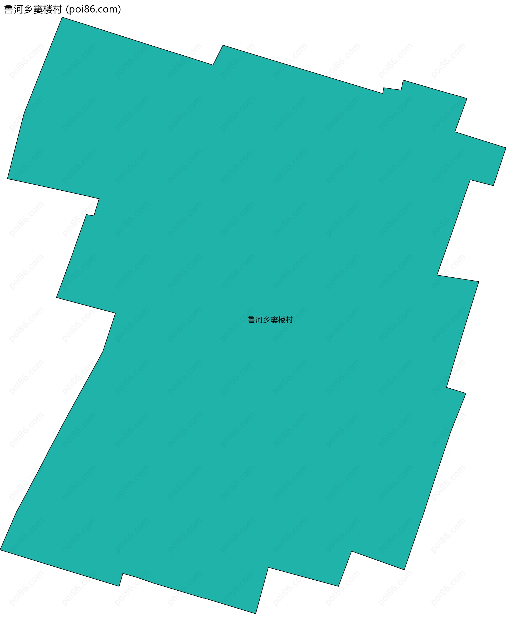 鲁河乡窦楼村边界地图