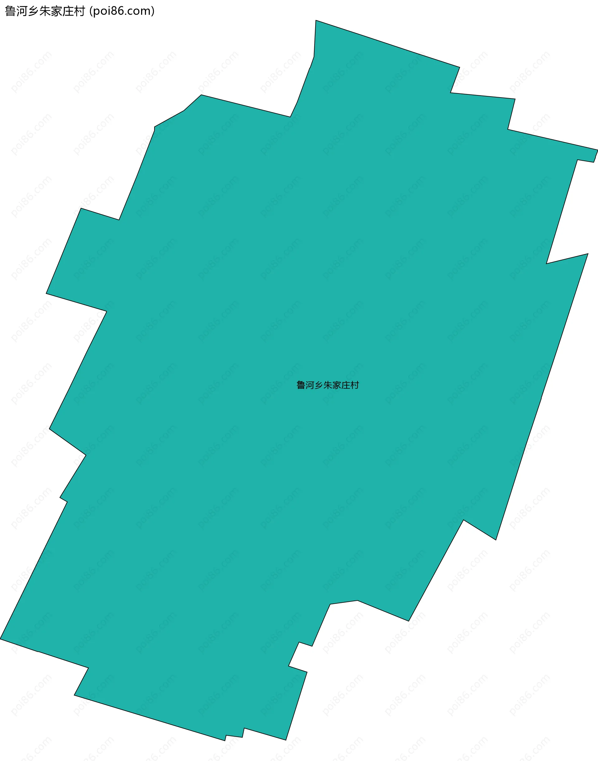 鲁河乡朱家庄村边界地图
