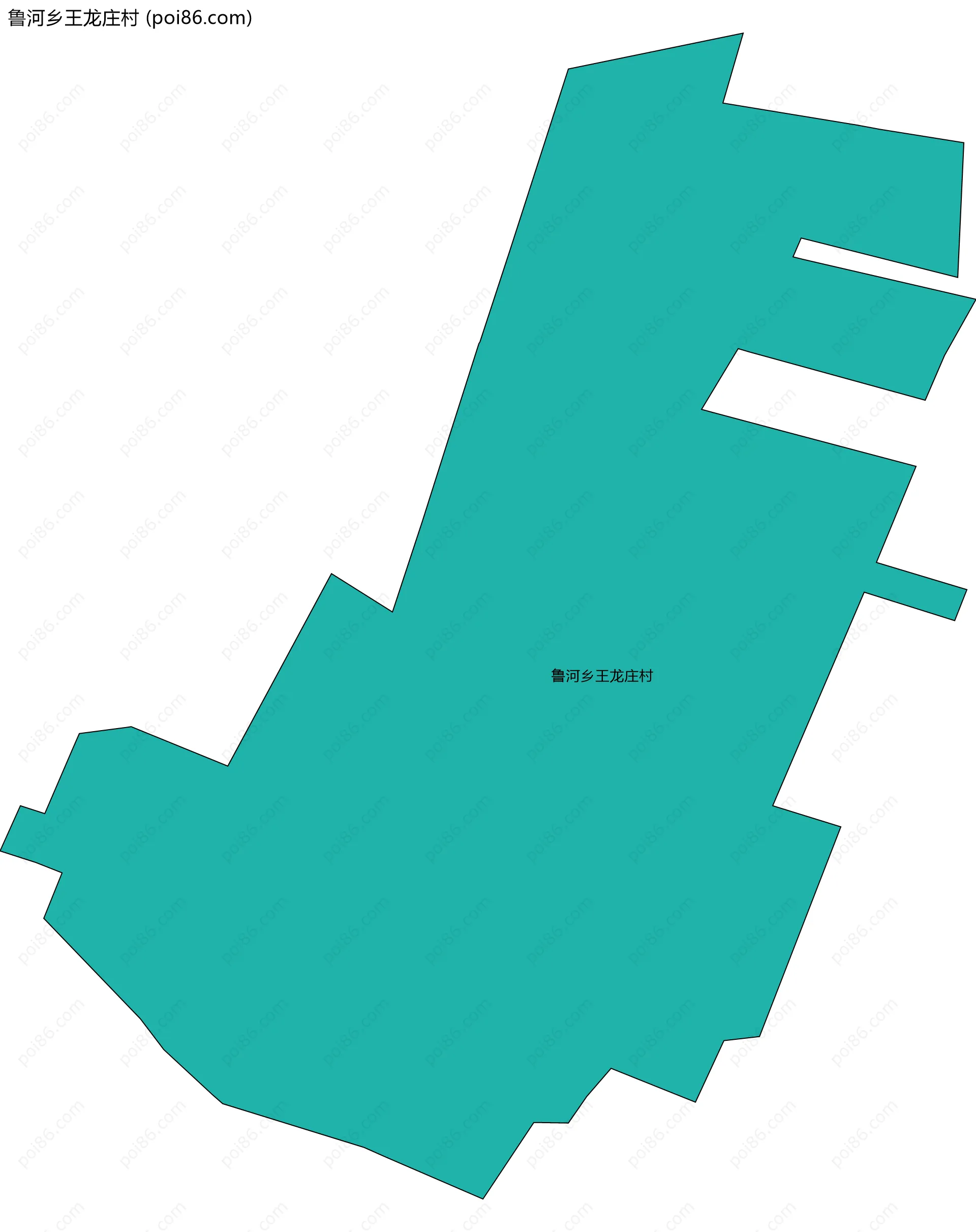 鲁河乡王龙庄村边界地图