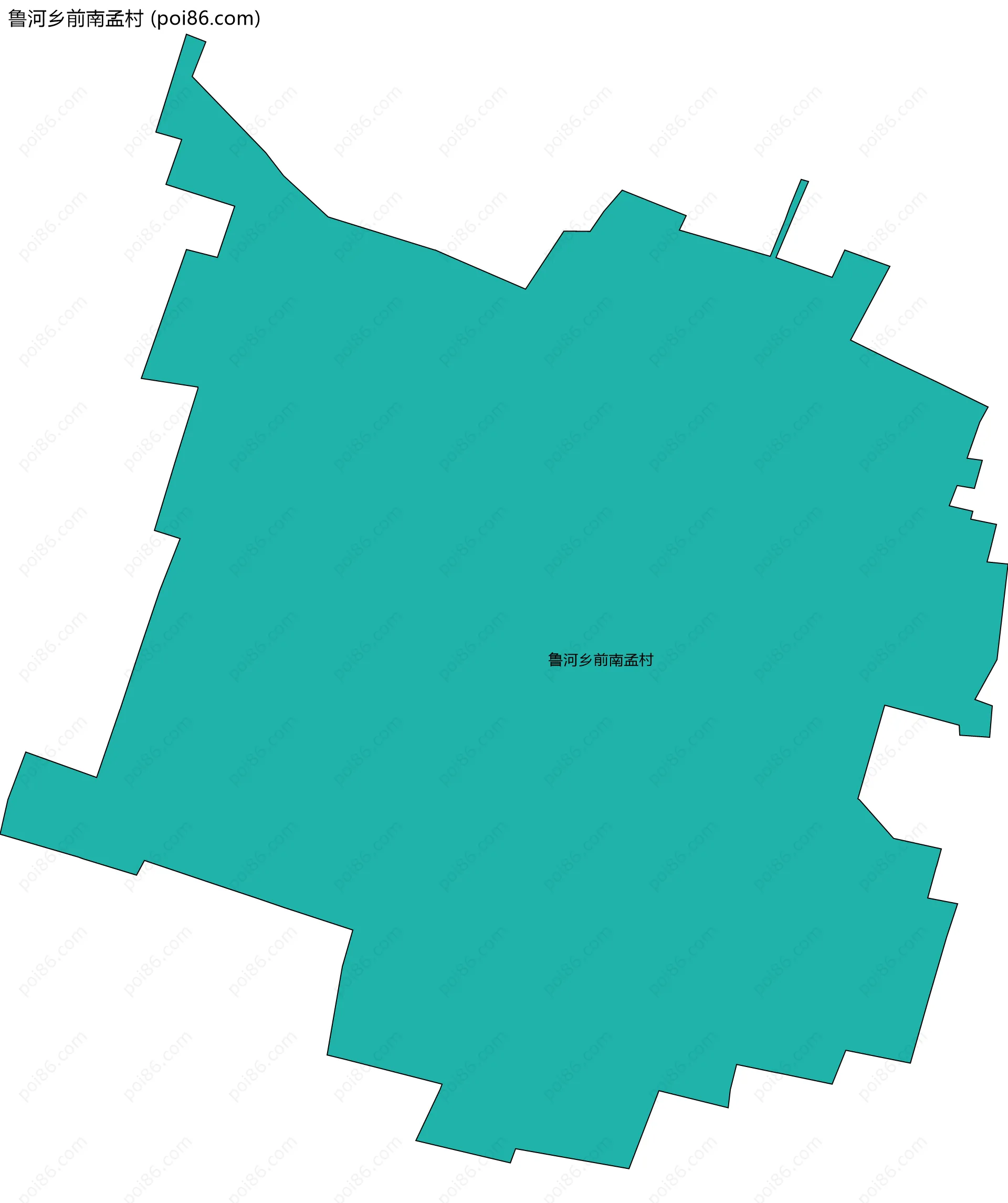 鲁河乡前南孟村边界地图