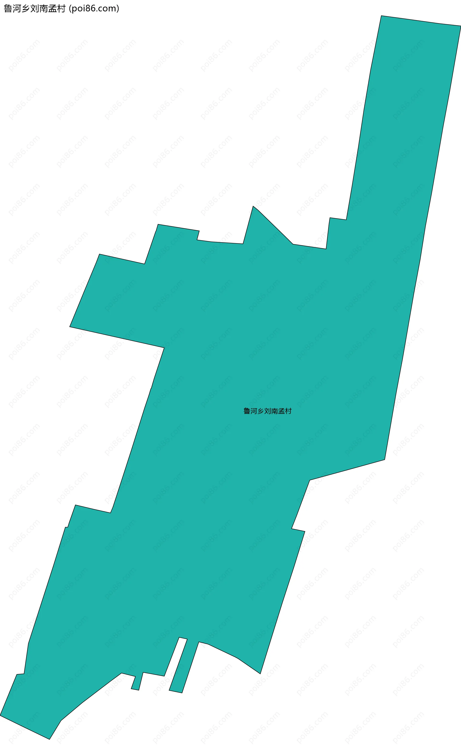 鲁河乡刘南孟村边界地图