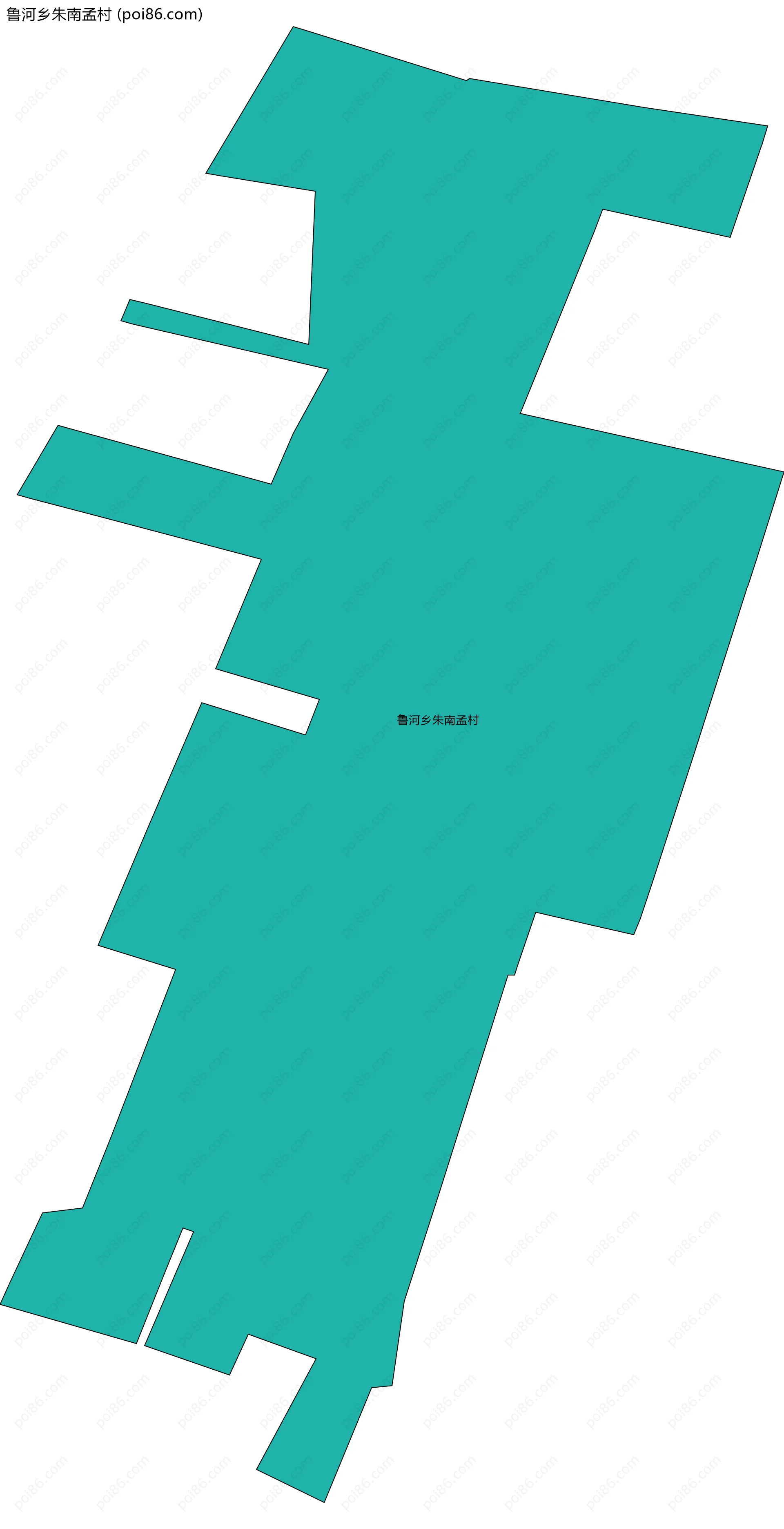 鲁河乡朱南孟村边界地图