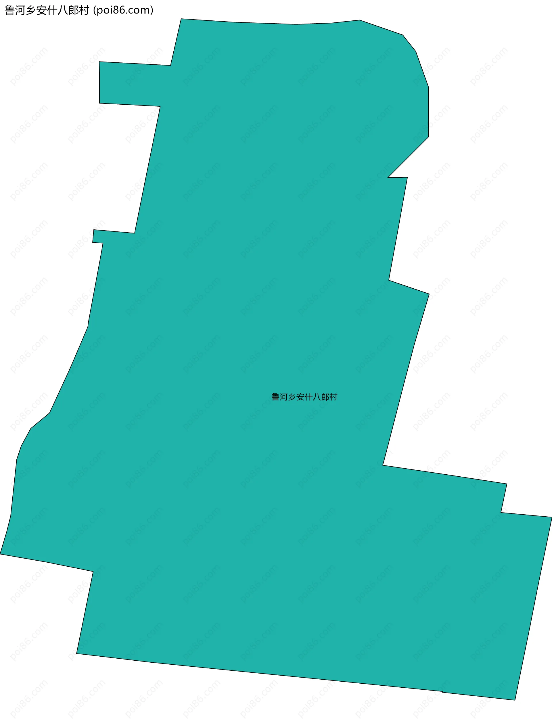 鲁河乡安什八郎村边界地图