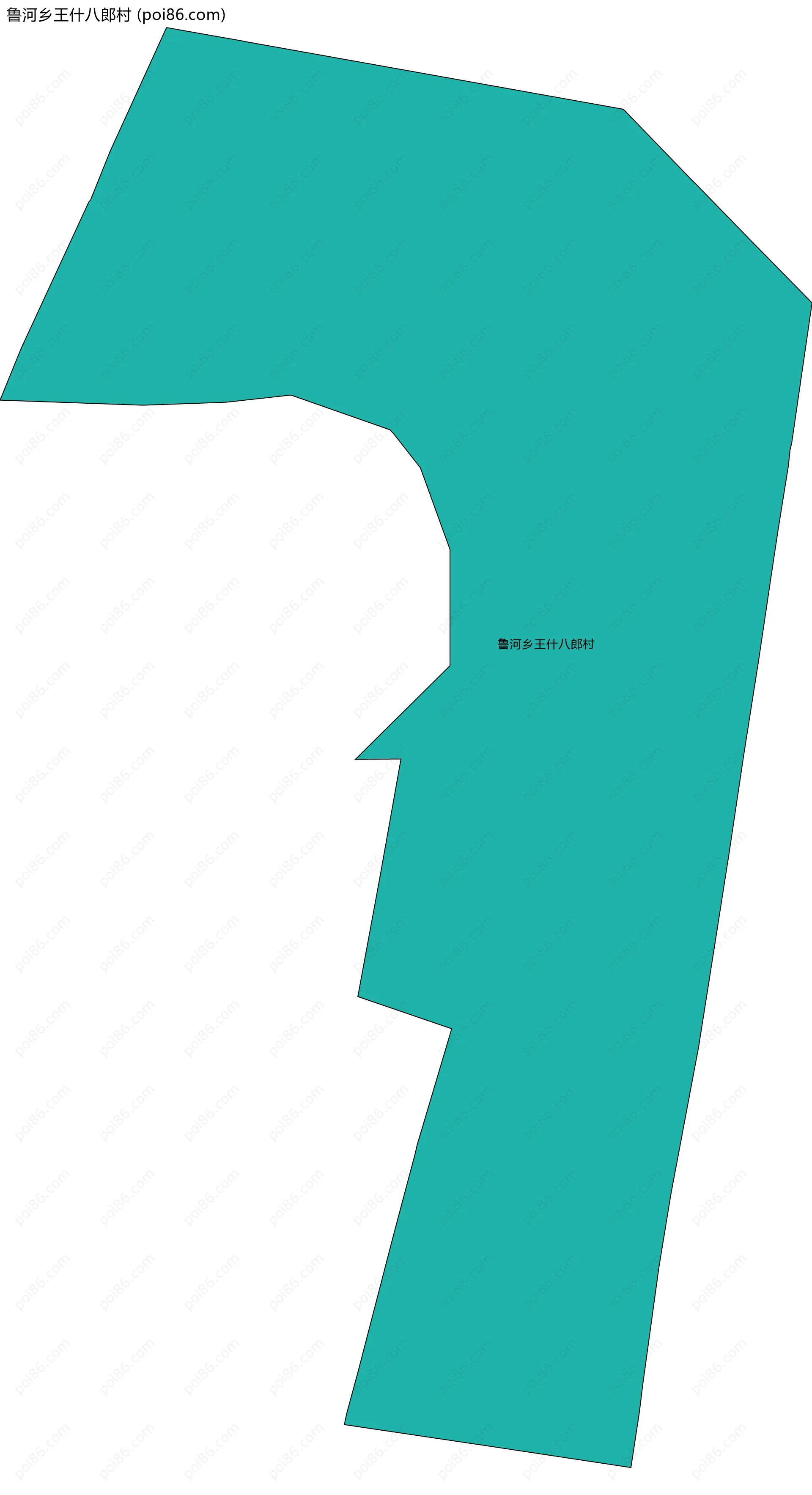 鲁河乡王什八郎村边界地图