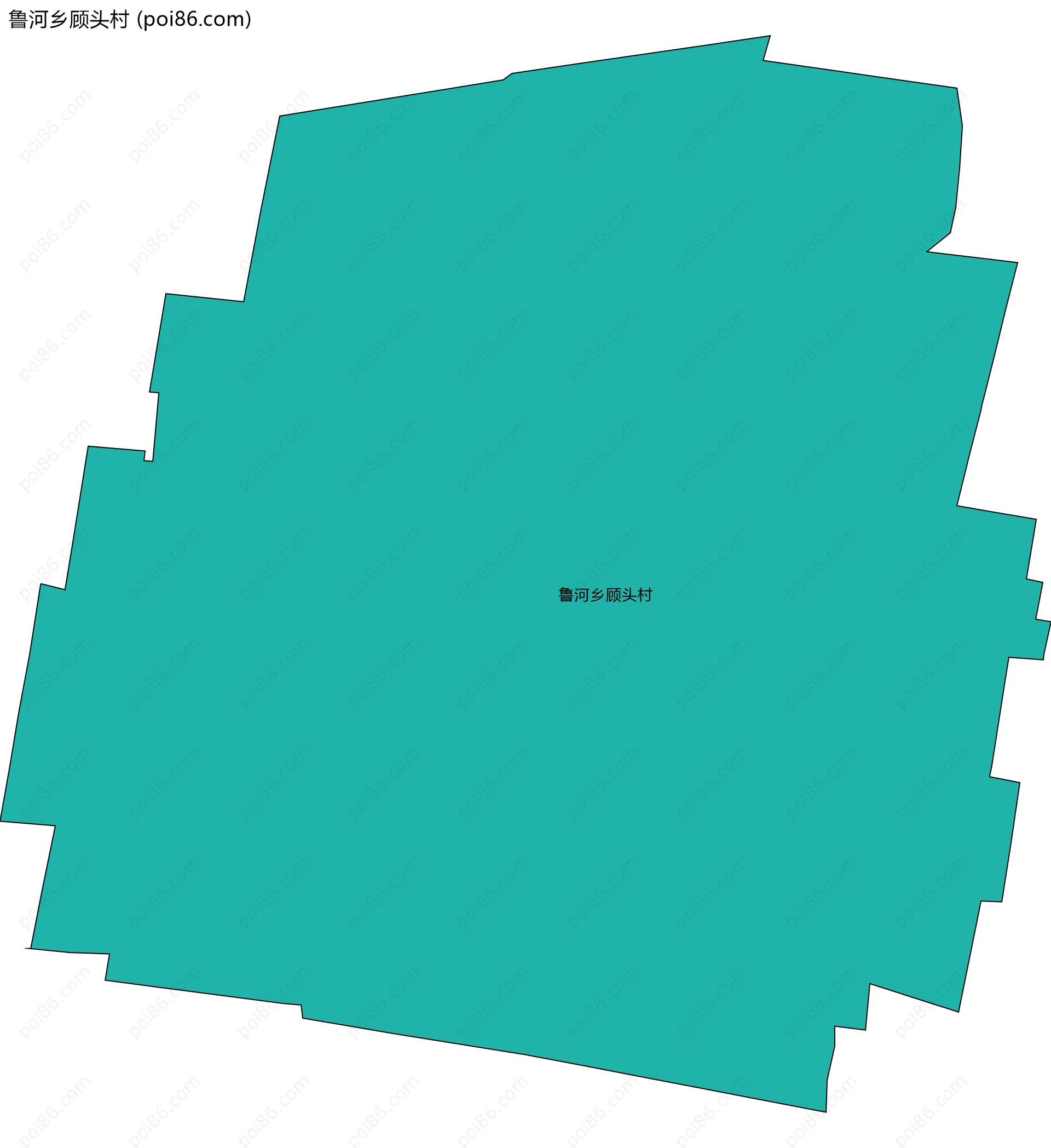 鲁河乡顾头村边界地图