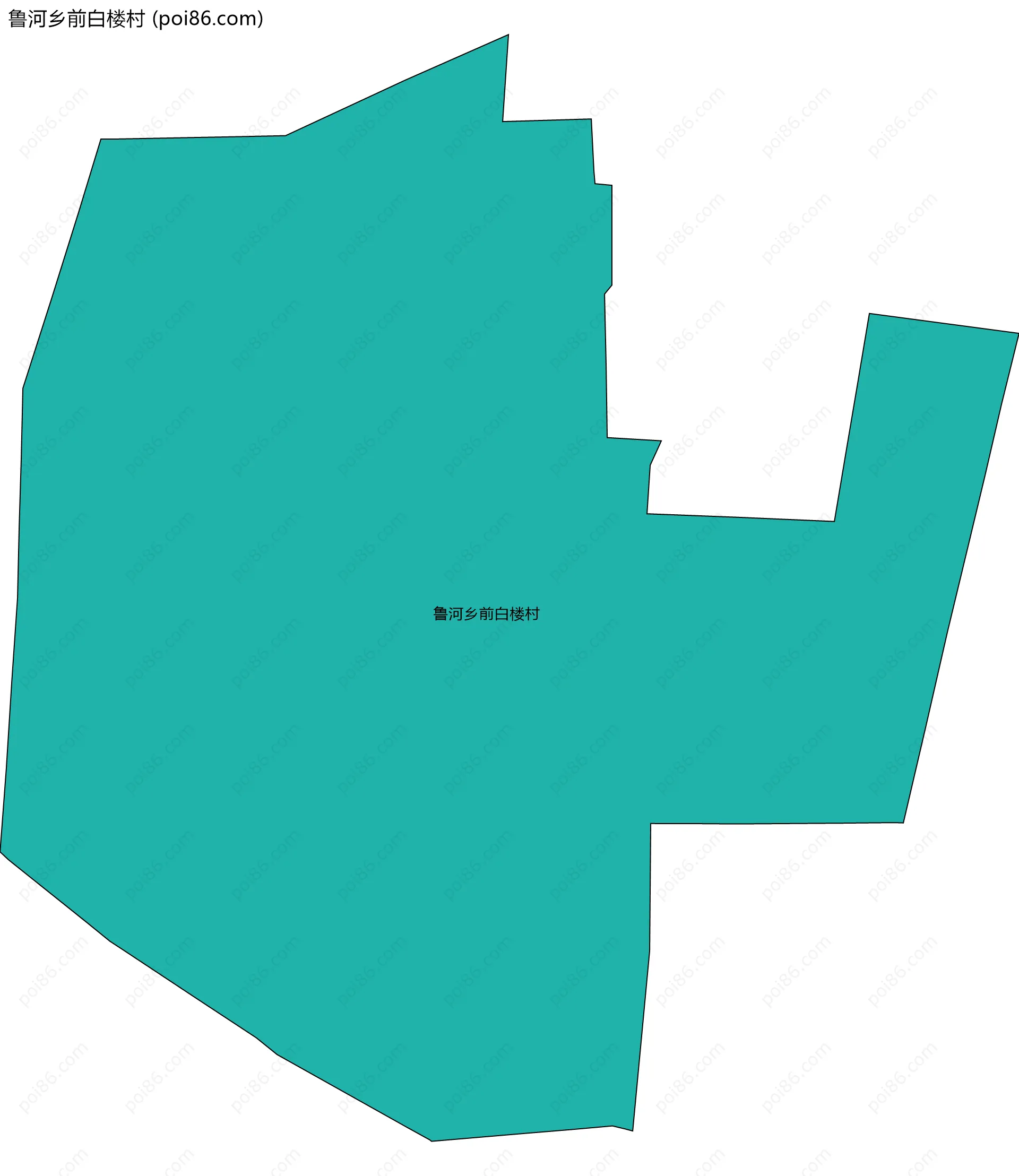 鲁河乡前白楼村边界地图