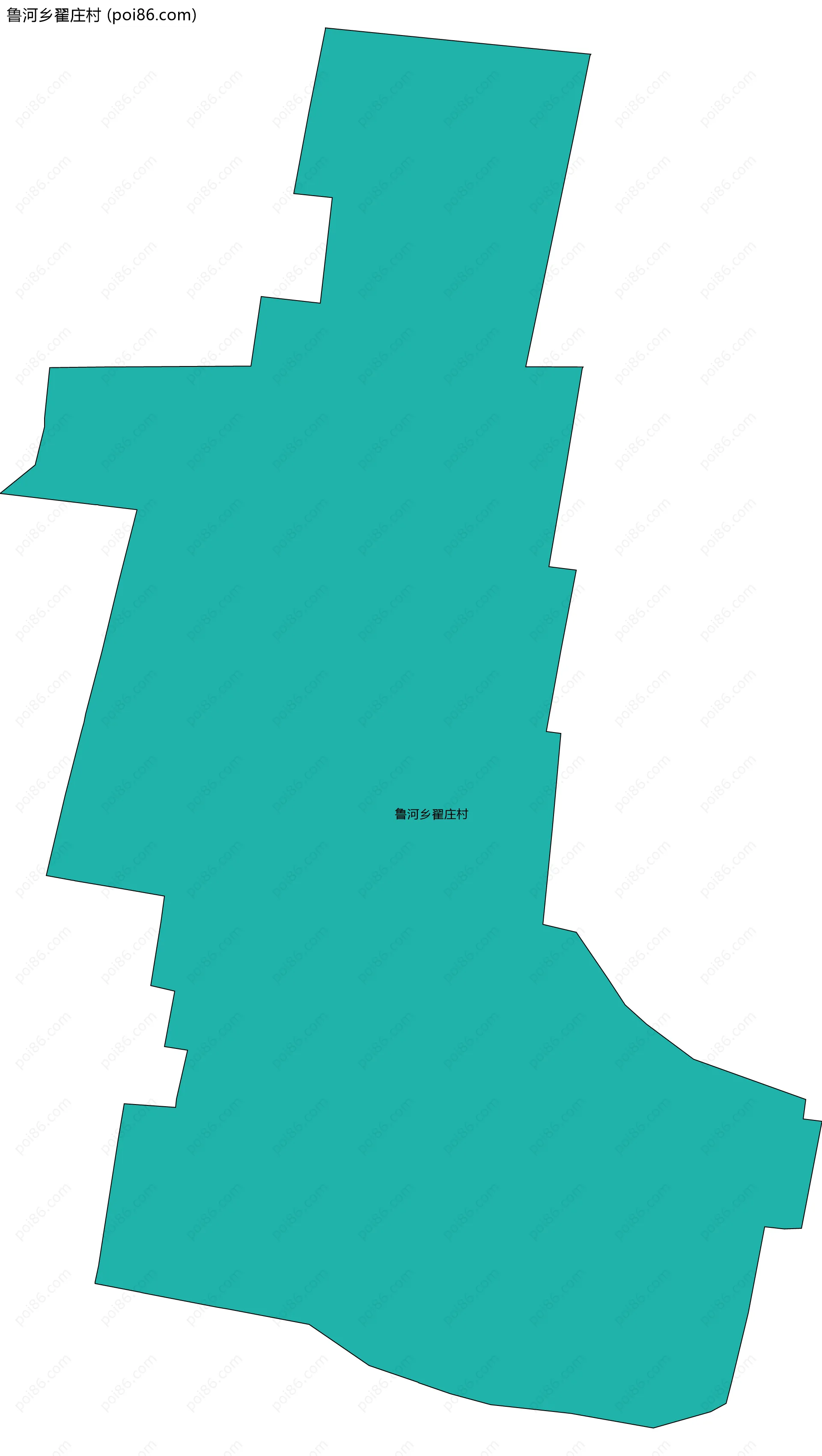 鲁河乡翟庄村边界地图