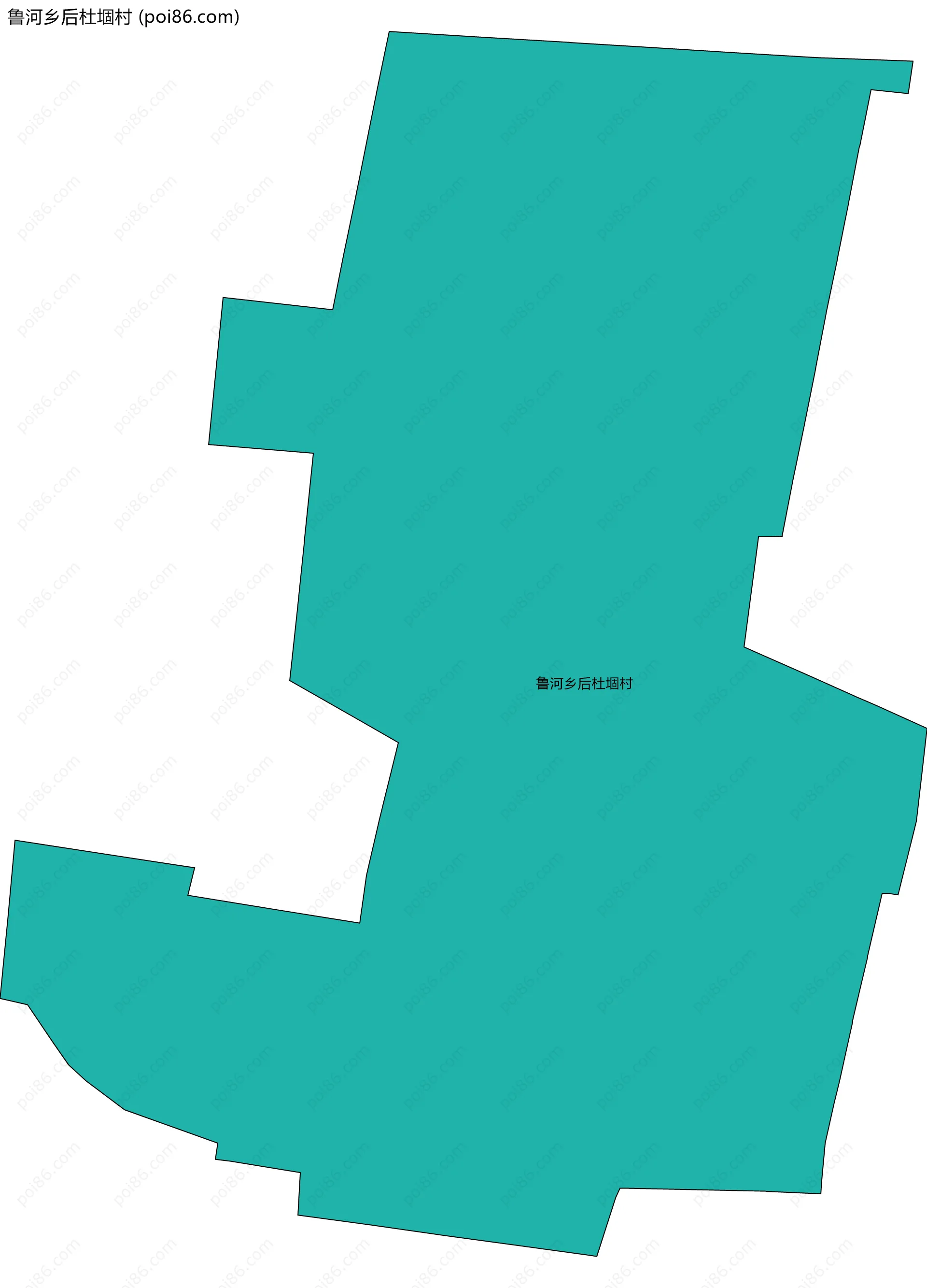 鲁河乡后杜堌村边界地图