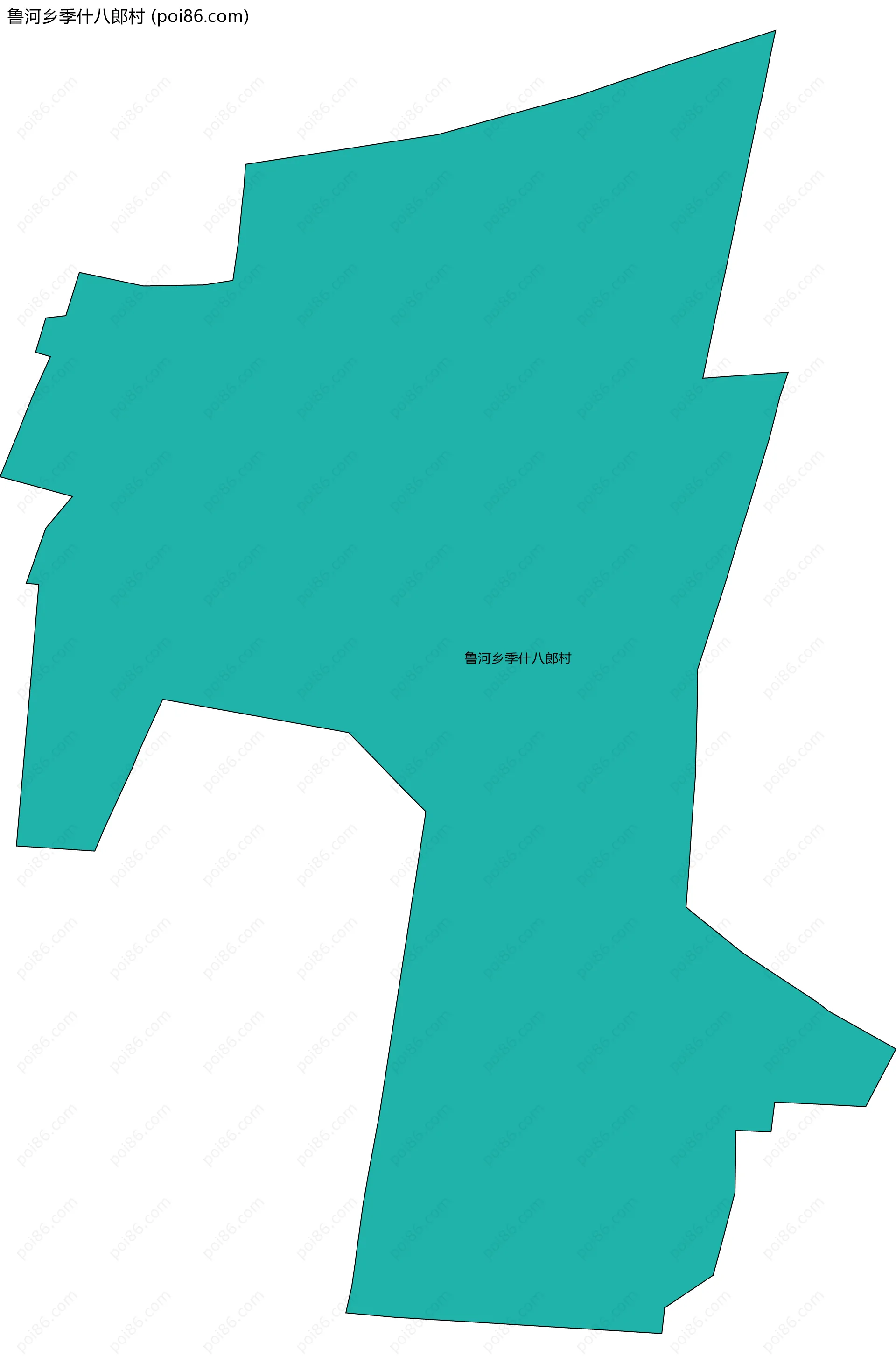 鲁河乡季什八郎村边界地图