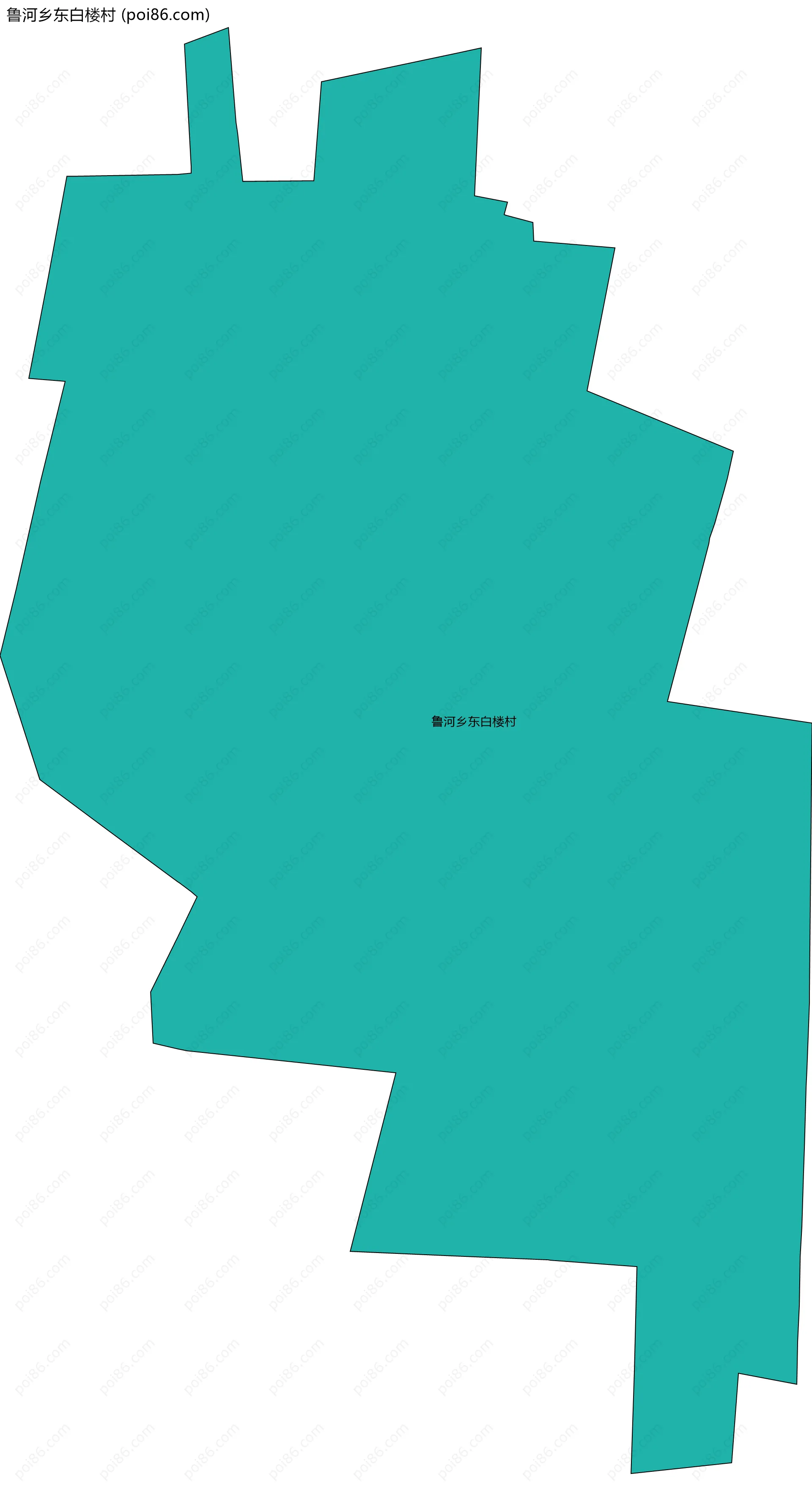 鲁河乡东白楼村边界地图