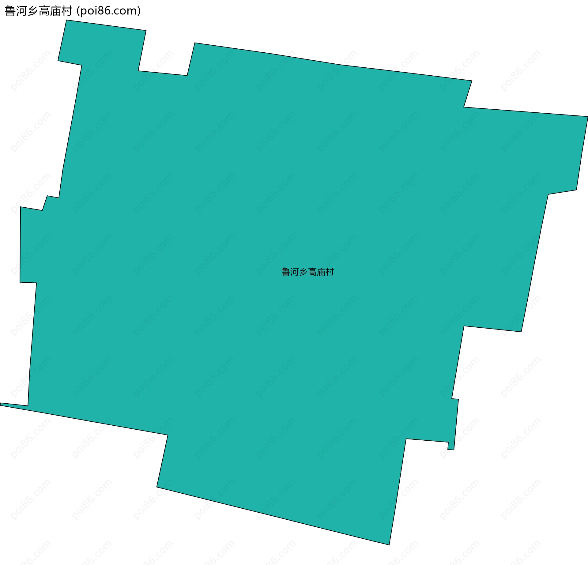 鲁河乡高庙村边界地图
