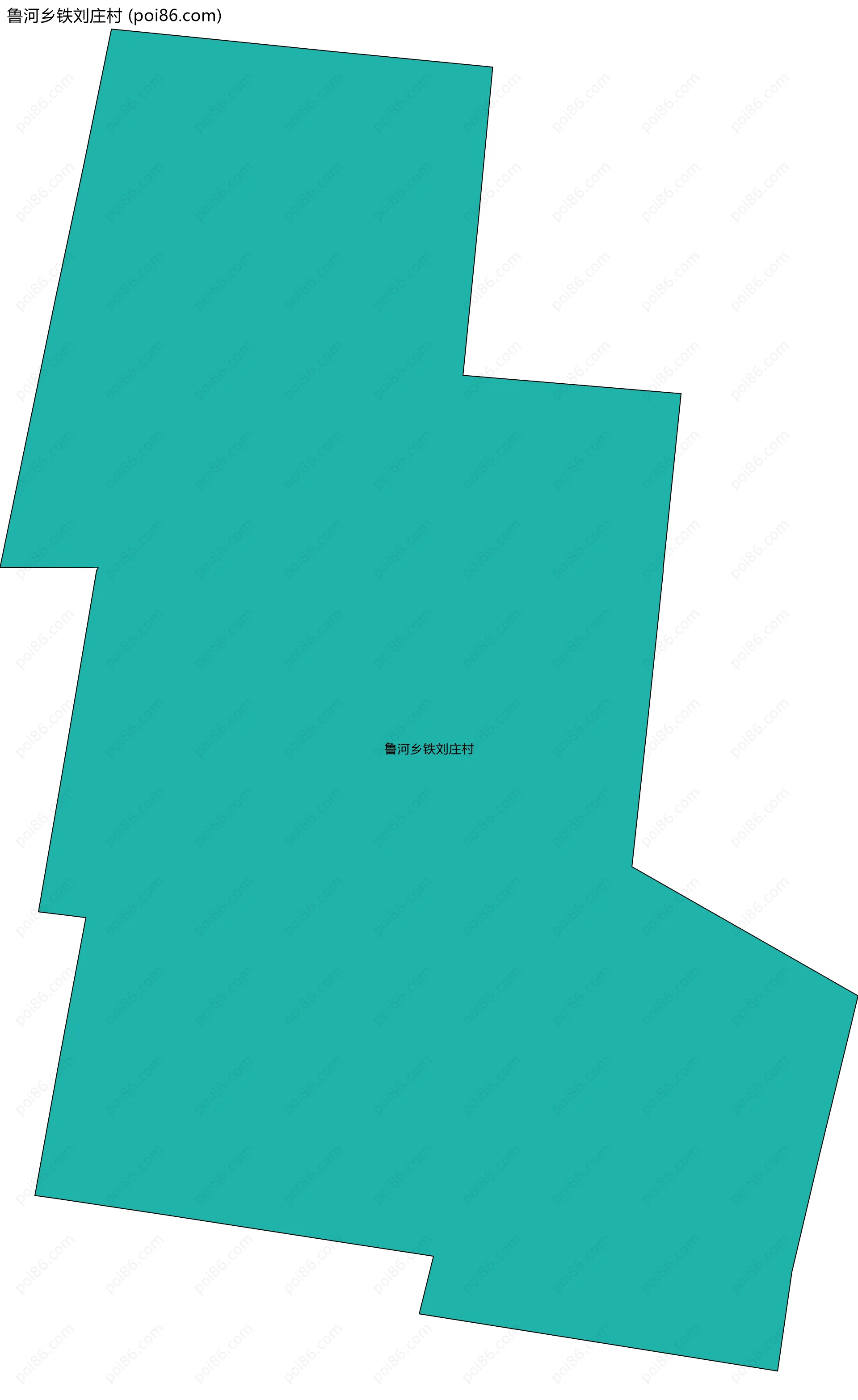 鲁河乡铁刘庄村边界地图