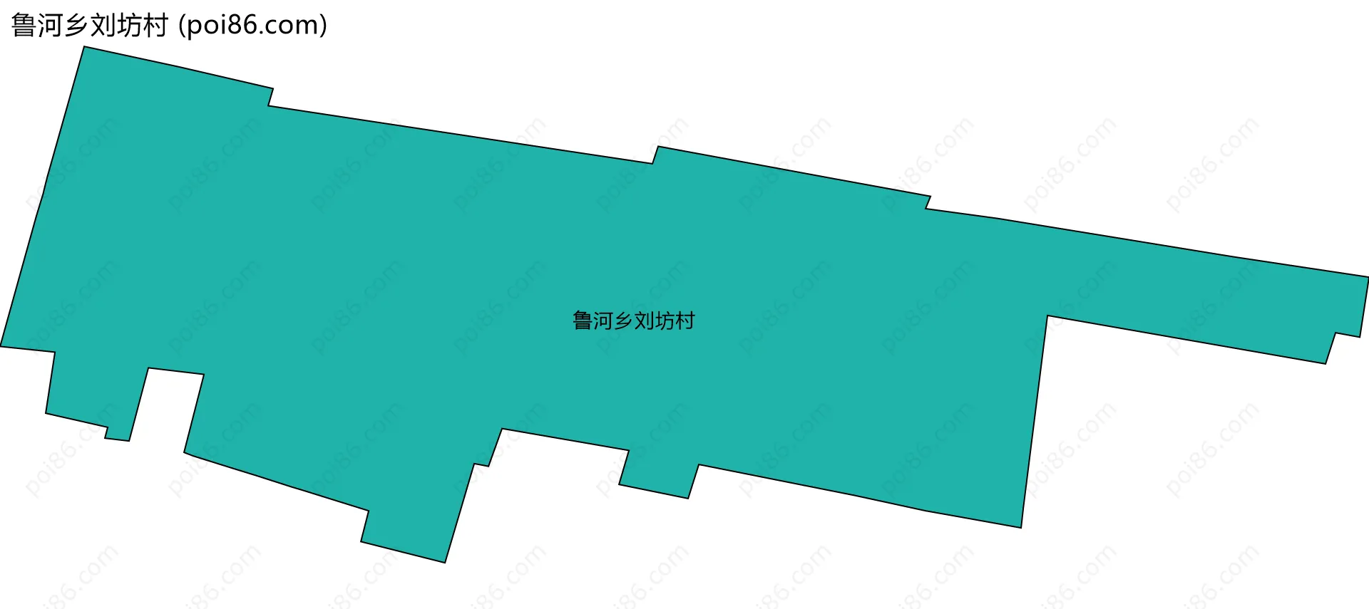鲁河乡刘坊村边界地图
