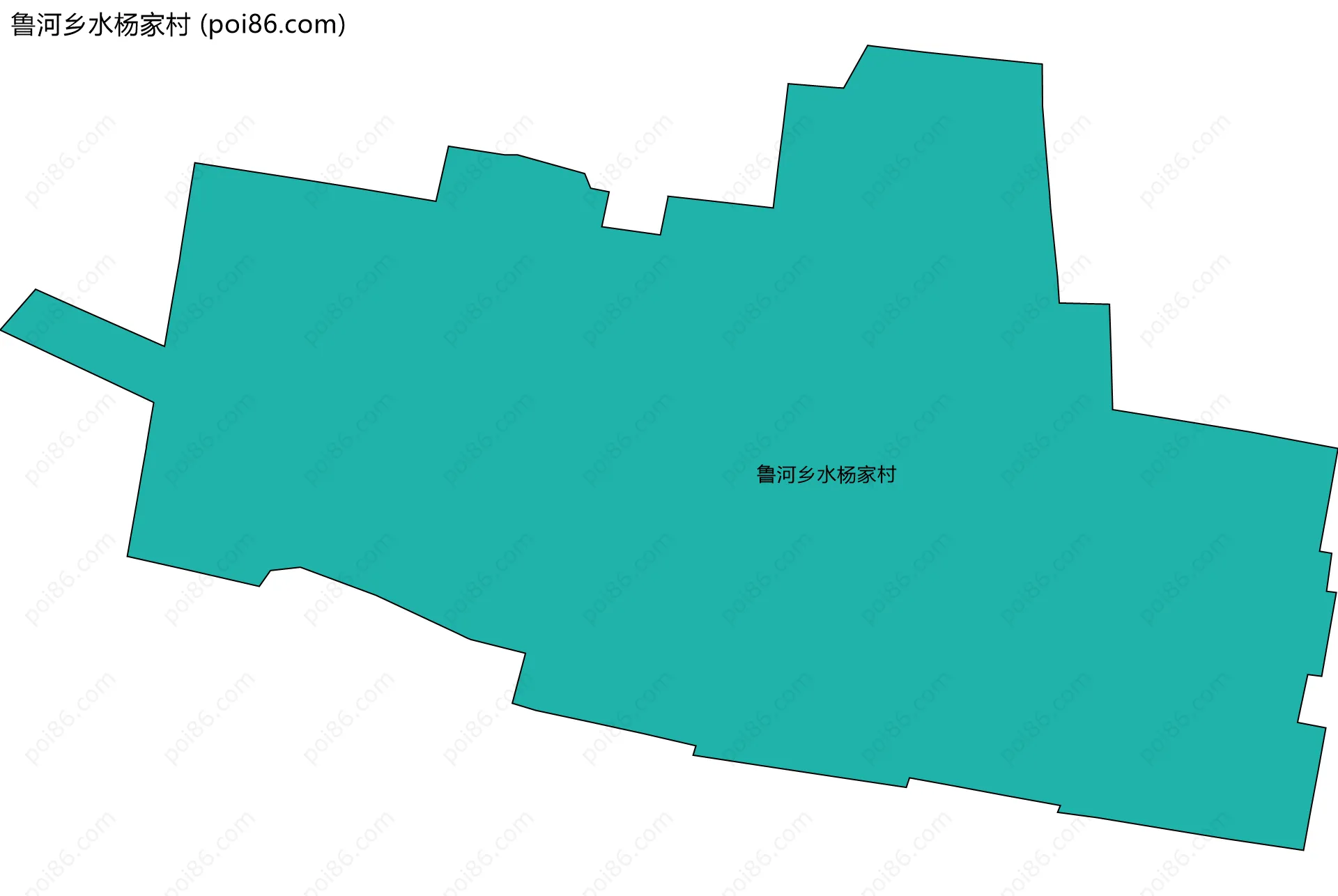 鲁河乡水杨家村边界地图
