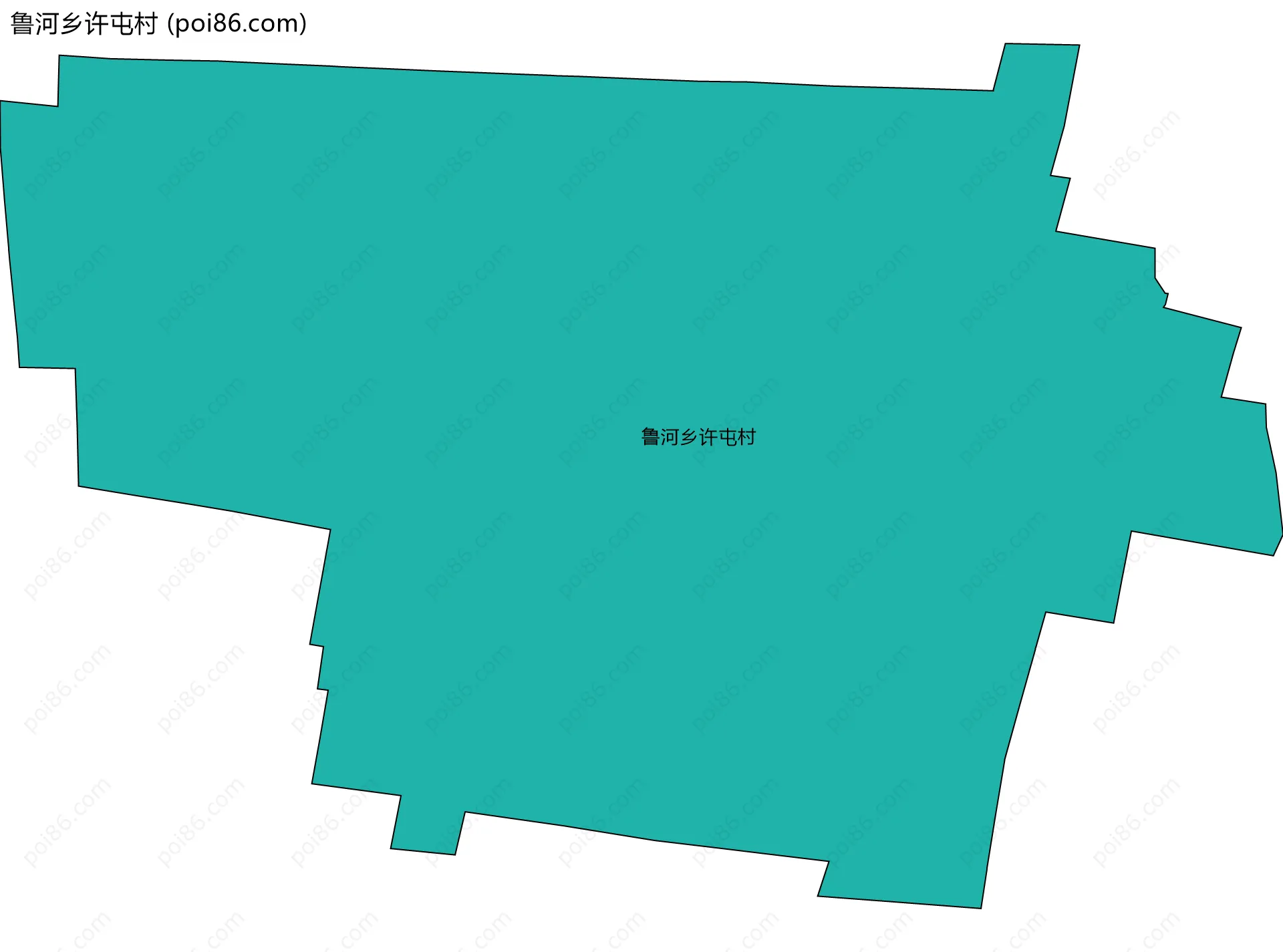 鲁河乡许屯村边界地图