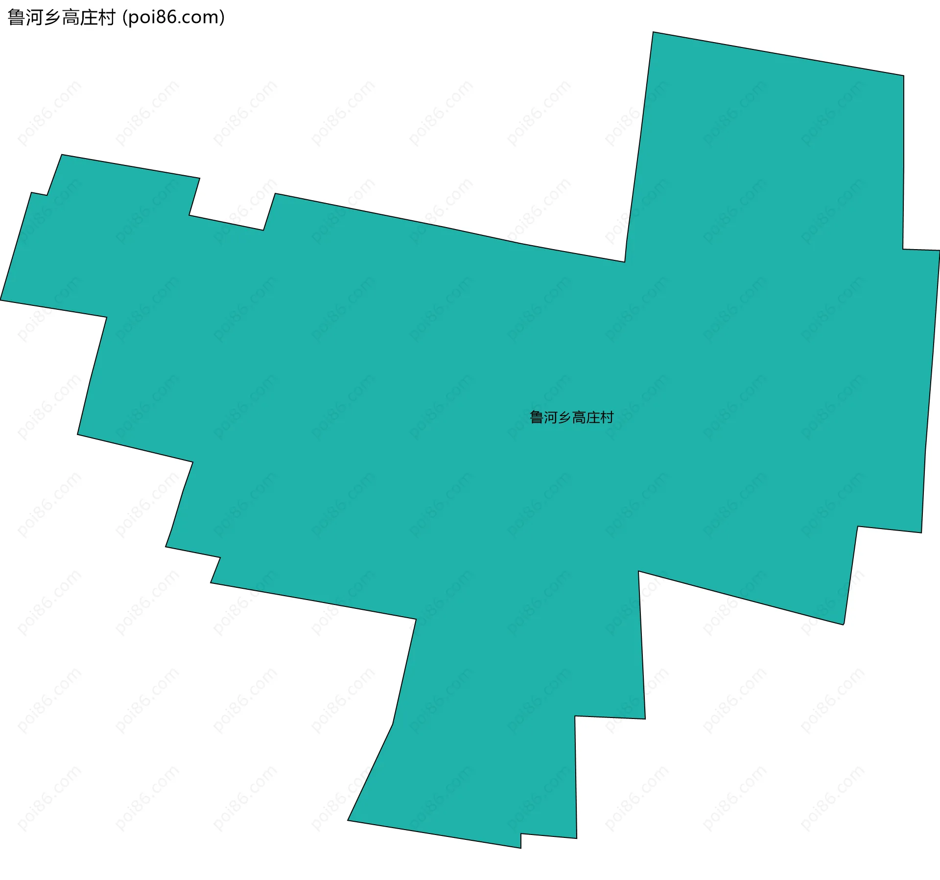 鲁河乡高庄村边界地图