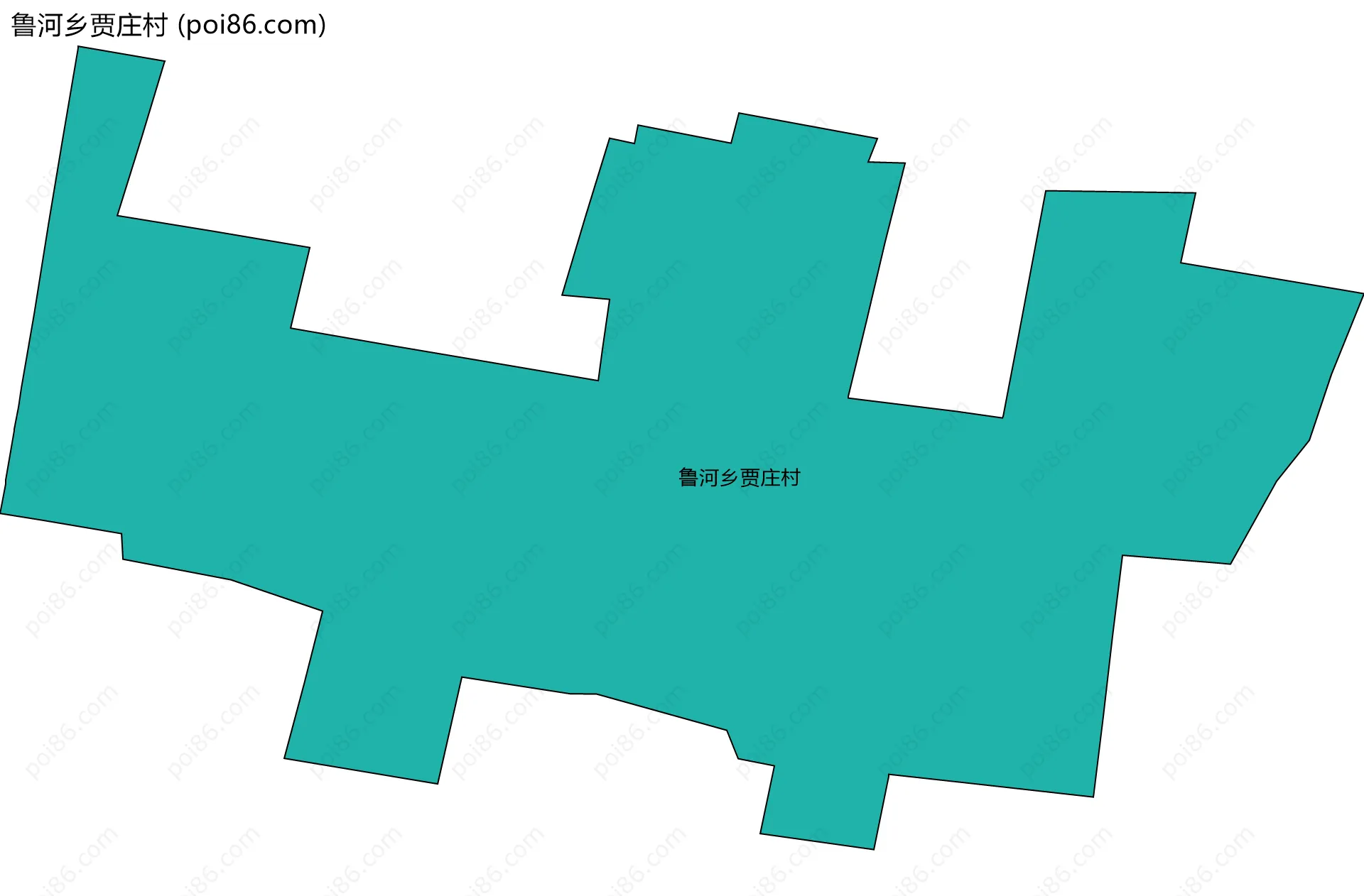 鲁河乡贾庄村边界地图