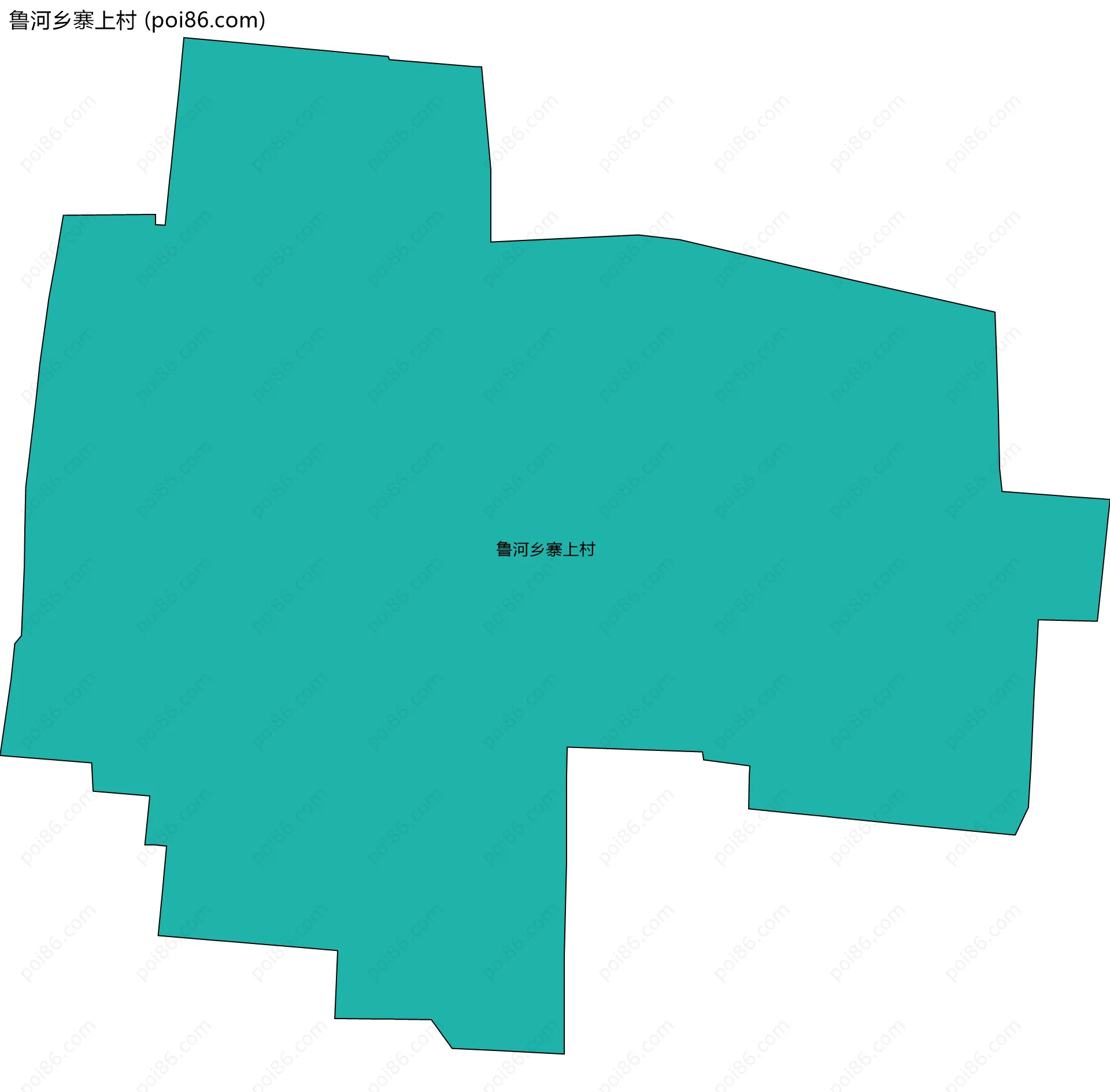 鲁河乡寨上村边界地图