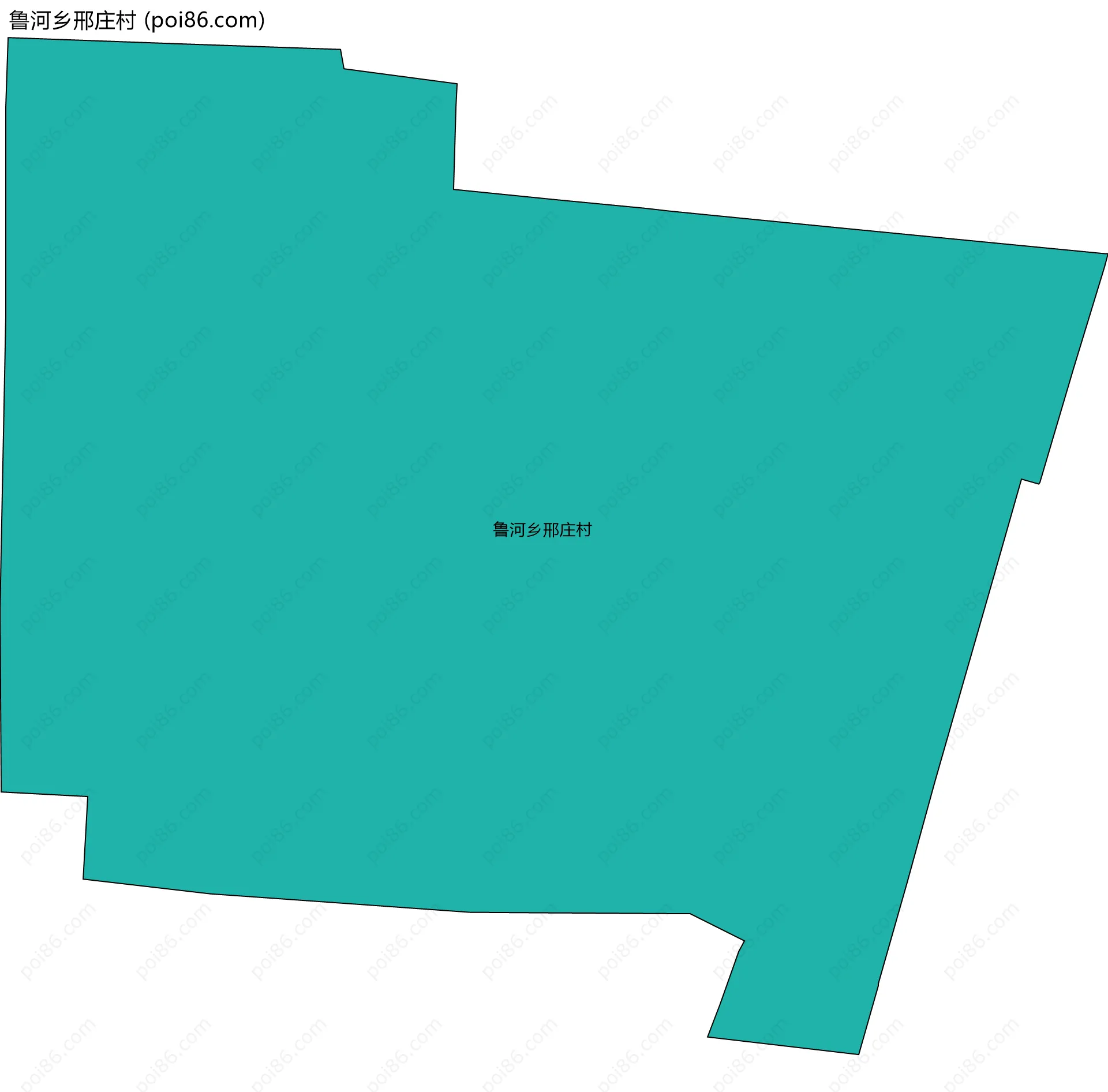 鲁河乡邢庄村边界地图