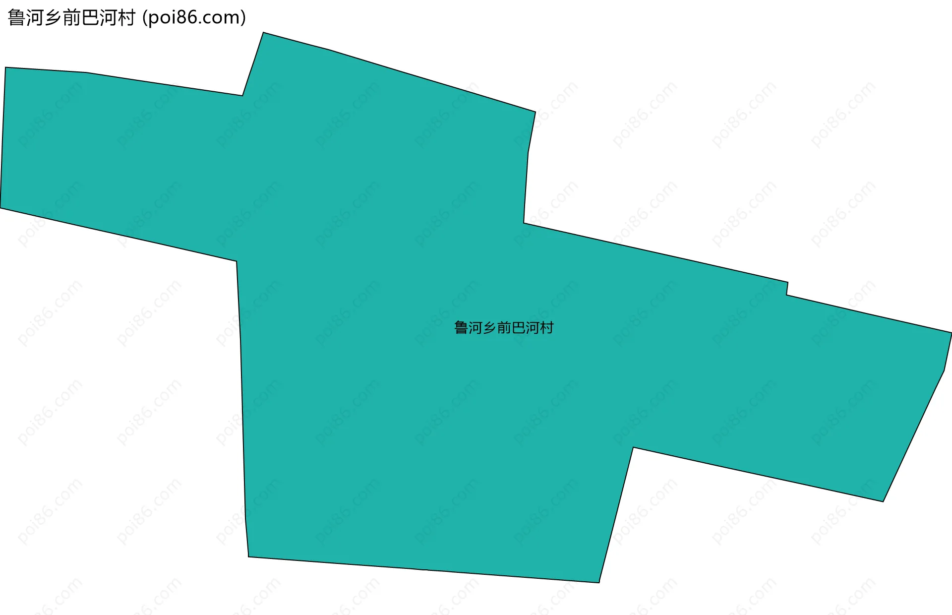 鲁河乡前巴河村边界地图