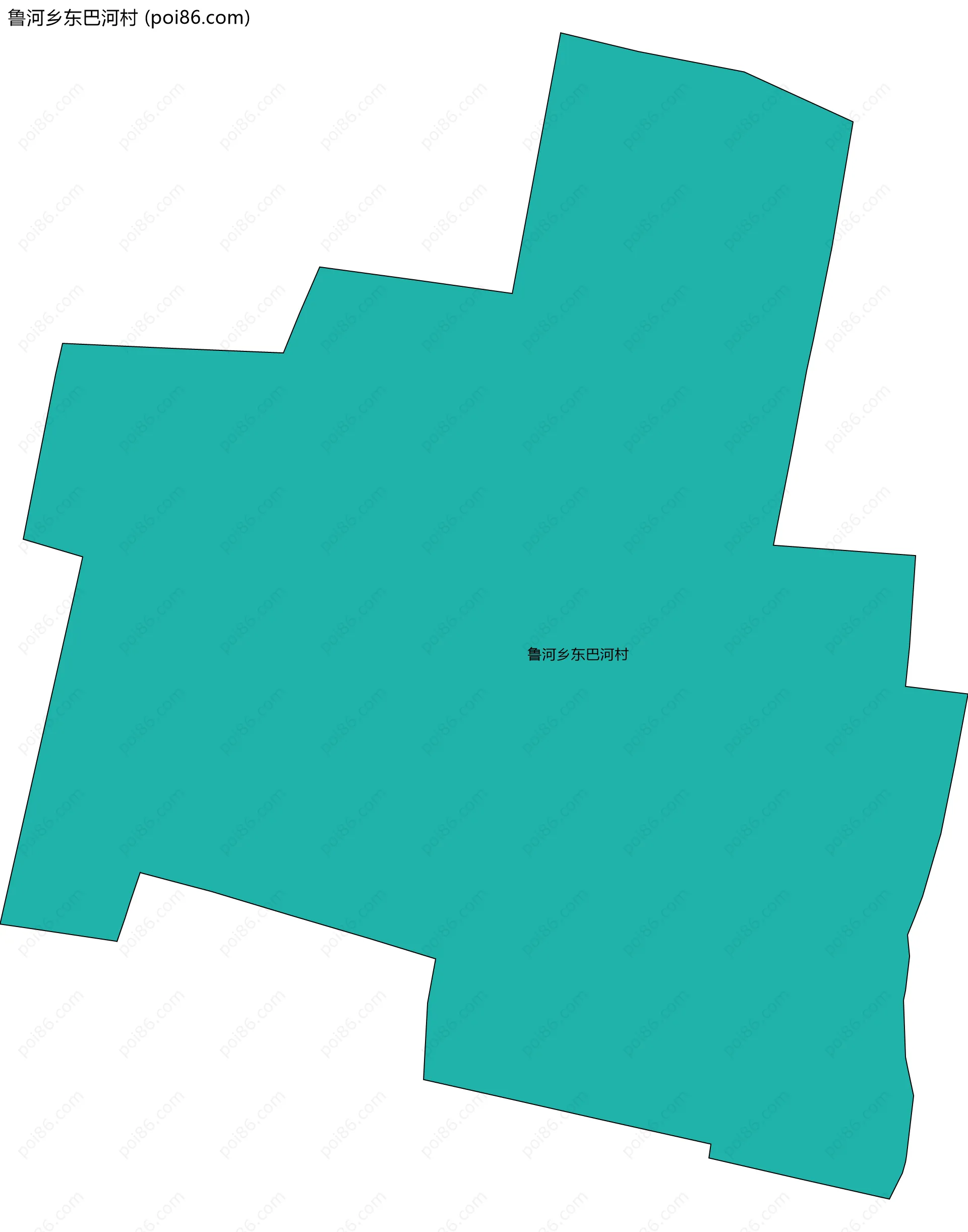 鲁河乡东巴河村边界地图