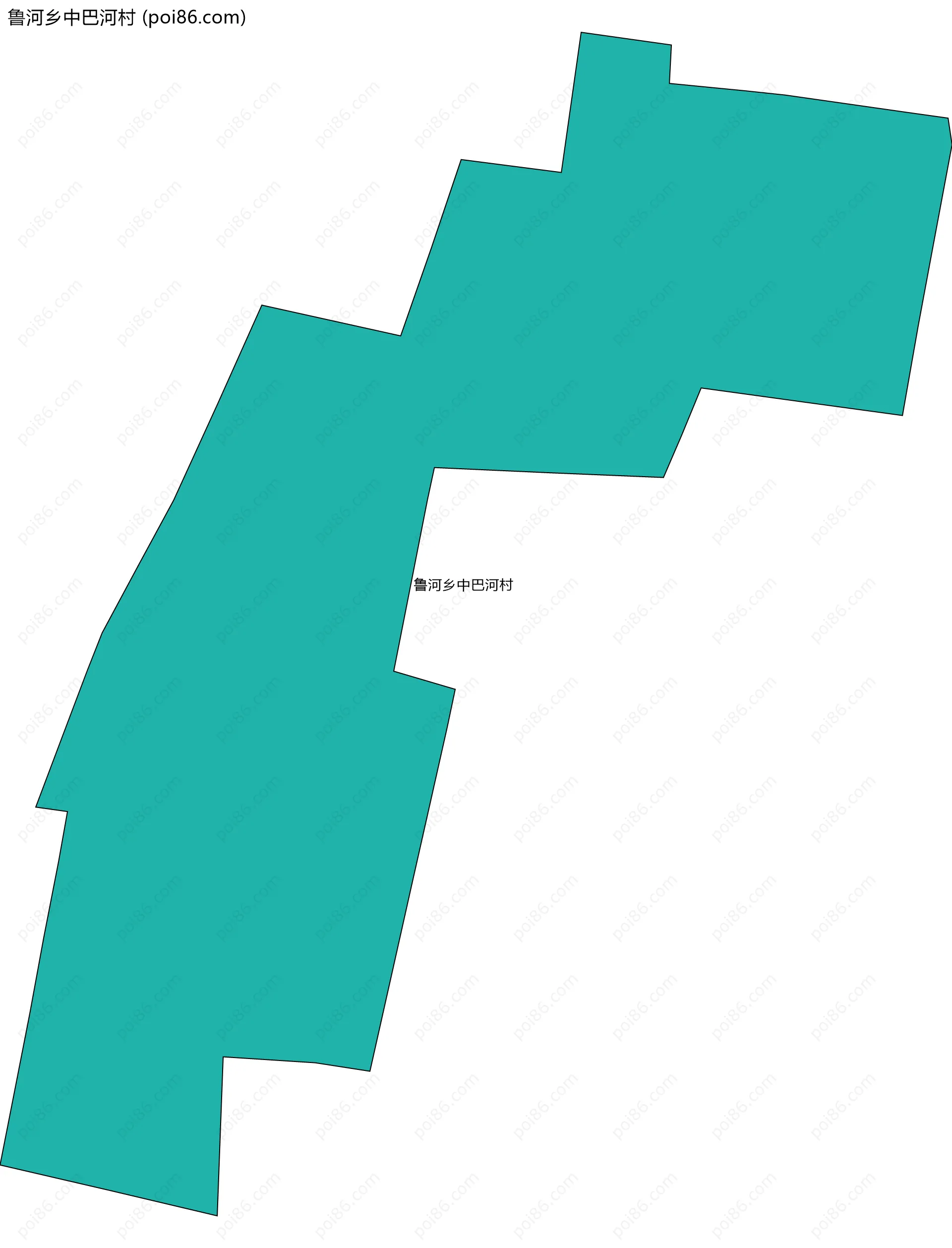 鲁河乡中巴河村边界地图