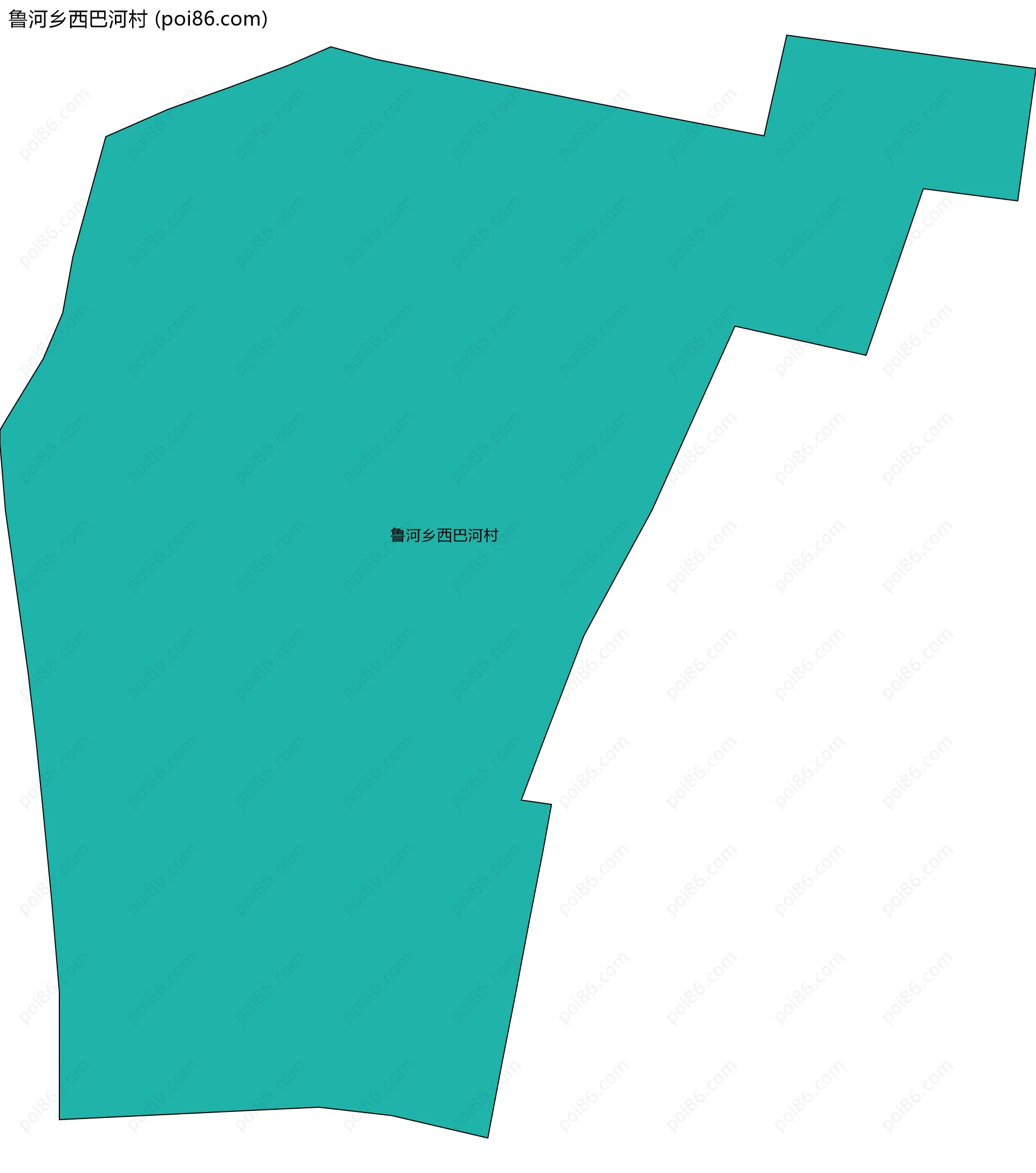 鲁河乡西巴河村边界地图