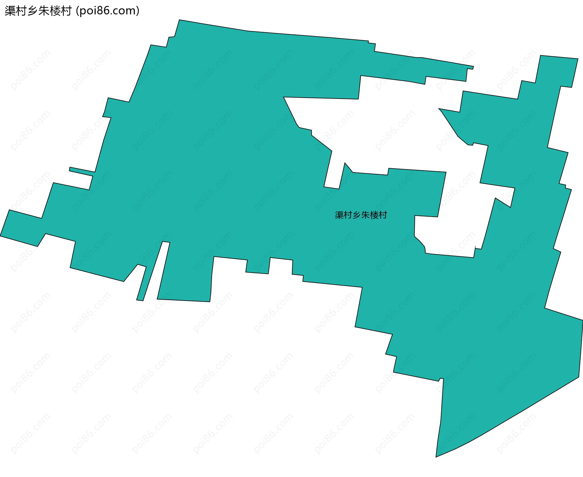渠村乡朱楼村边界地图
