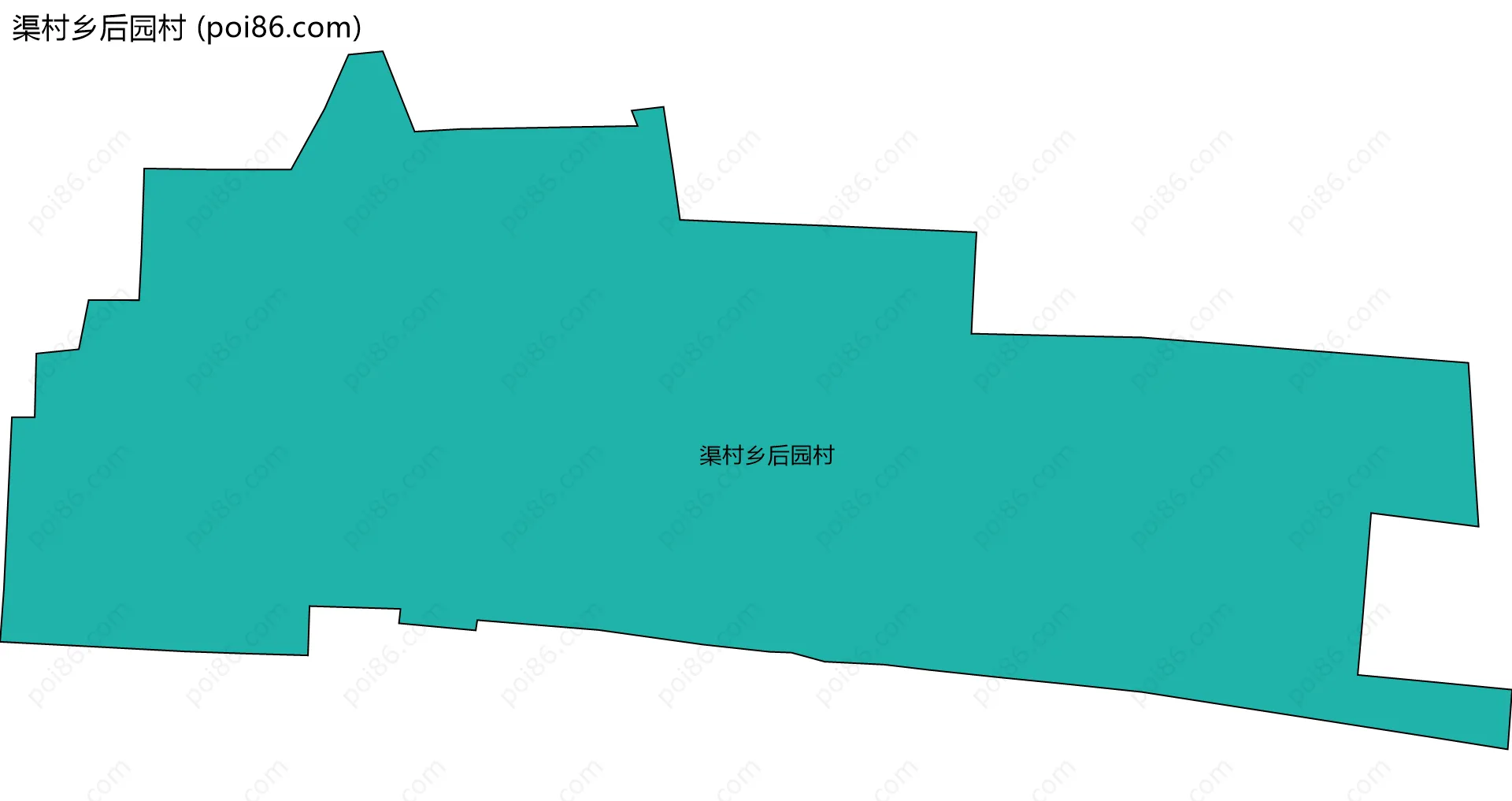 渠村乡后园村边界地图