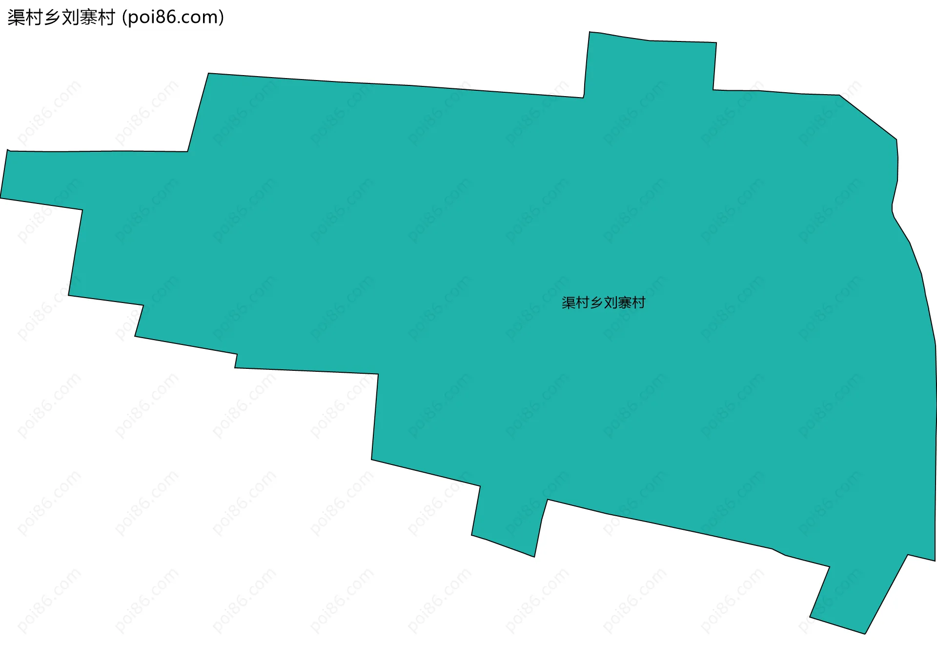 渠村乡刘寨村边界地图