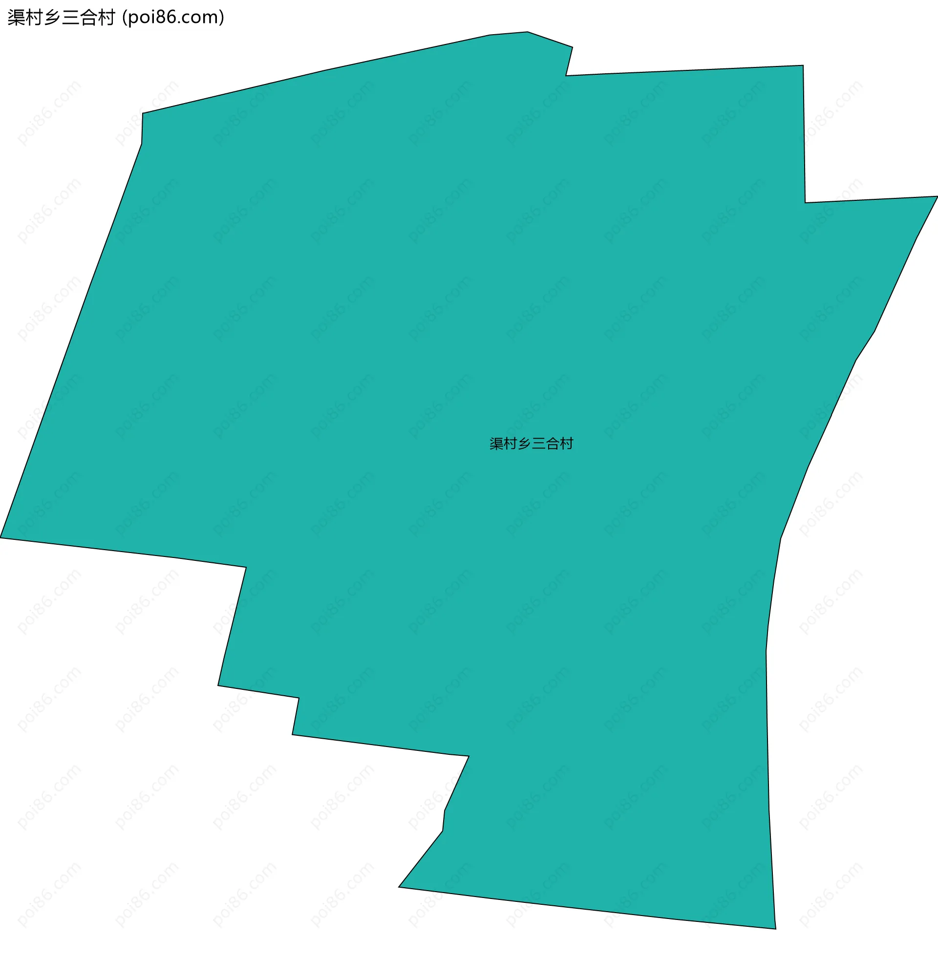 渠村乡三合村边界地图
