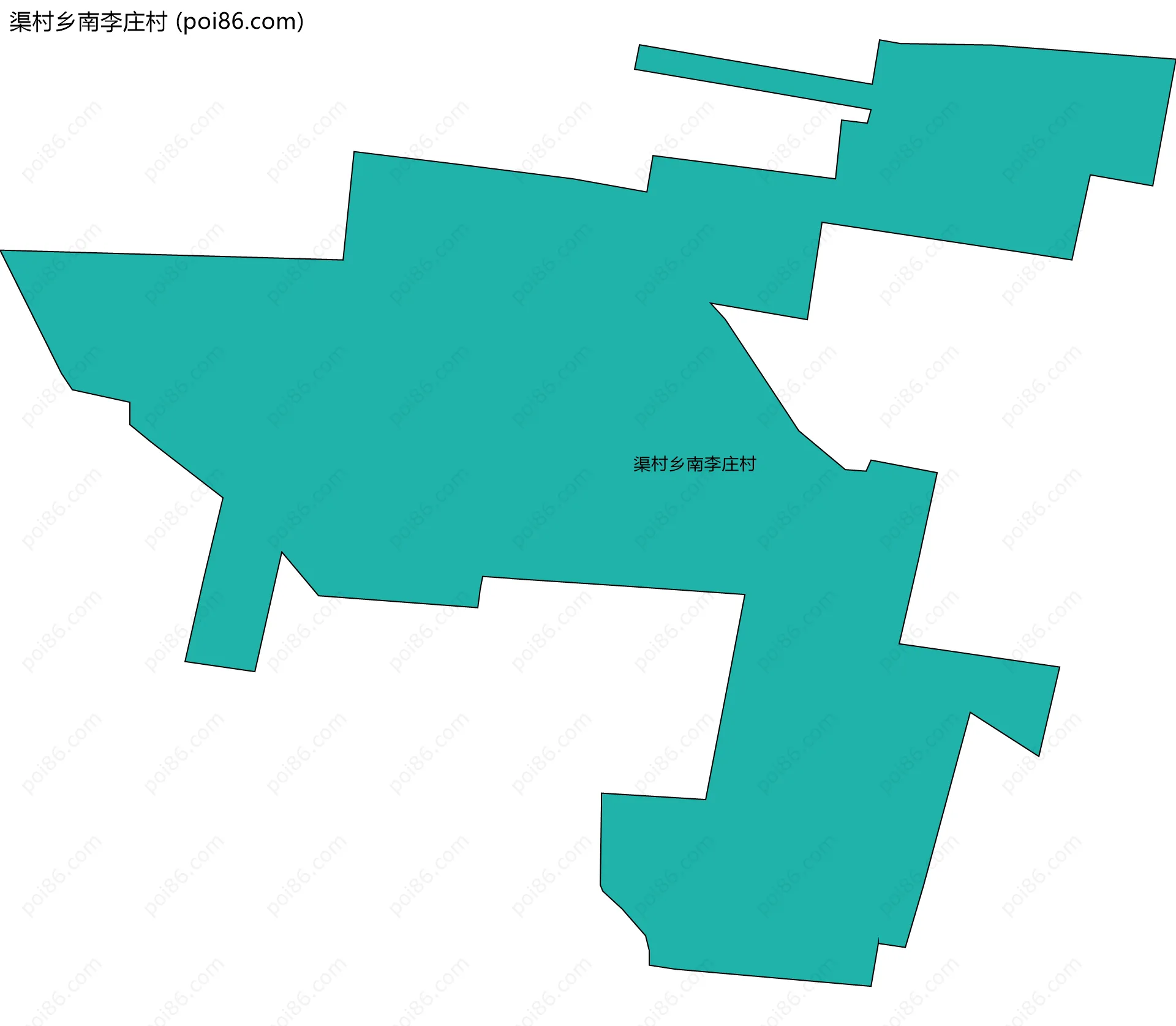渠村乡南李庄村边界地图