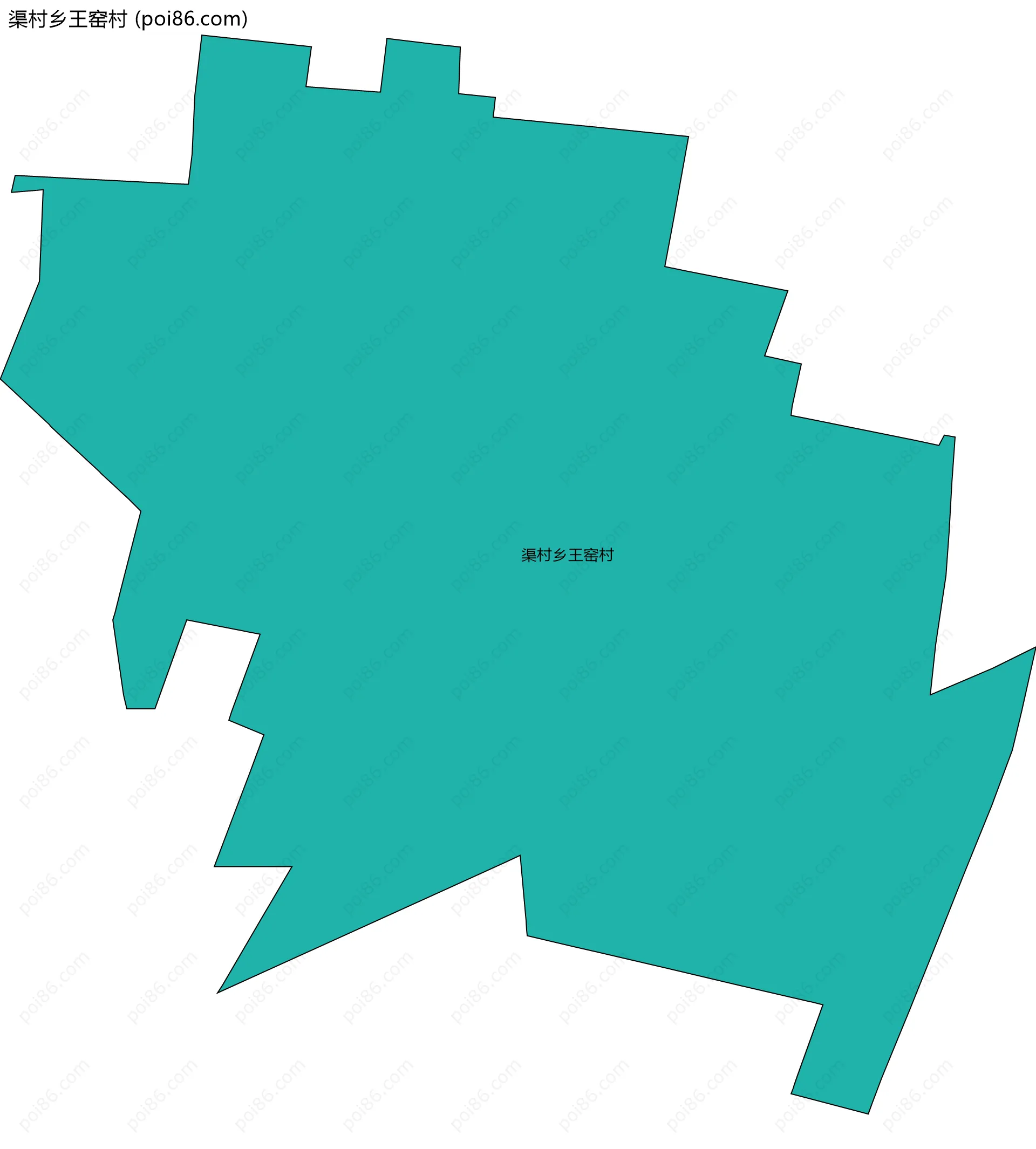 渠村乡王窑村边界地图