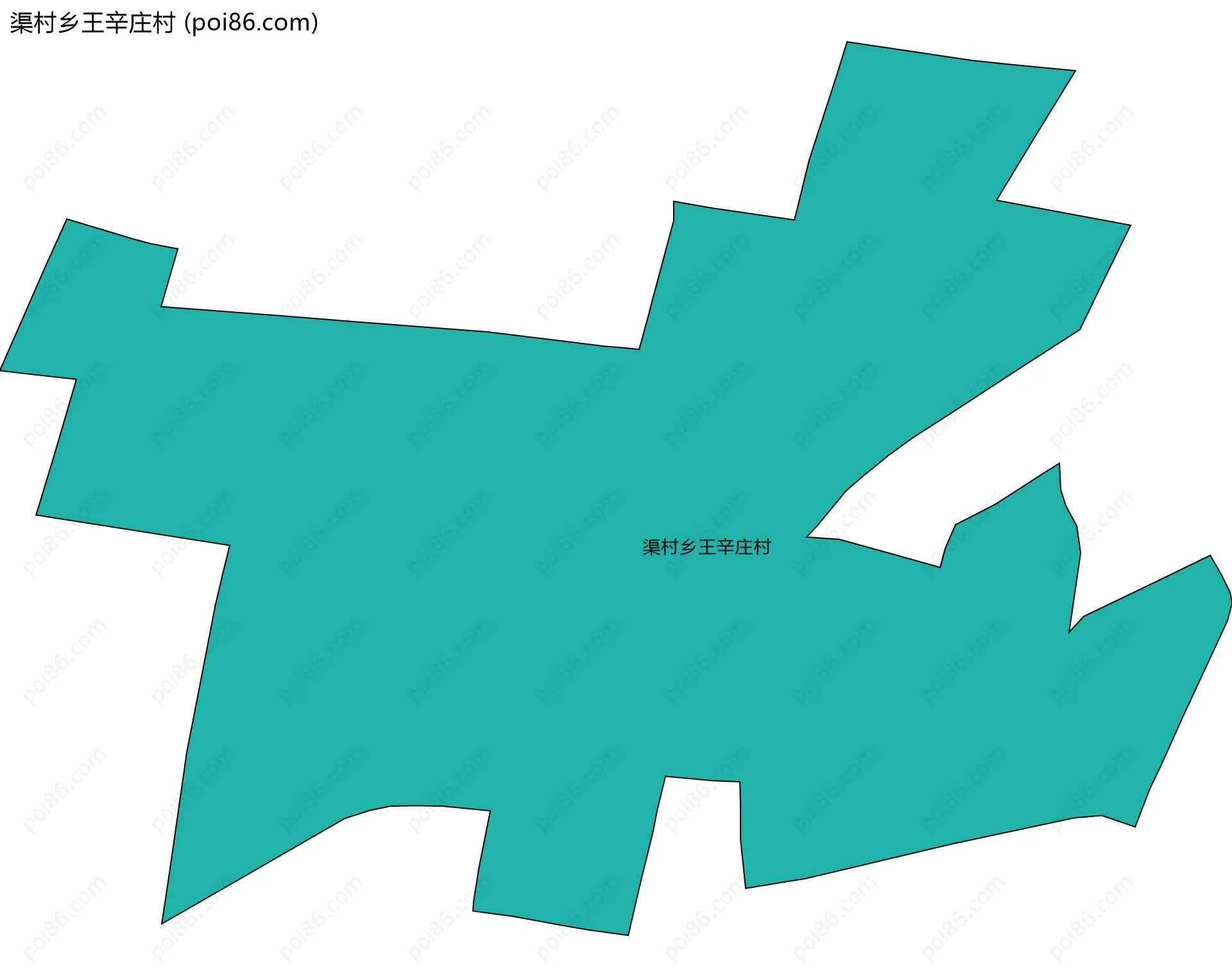 渠村乡王辛庄村边界地图