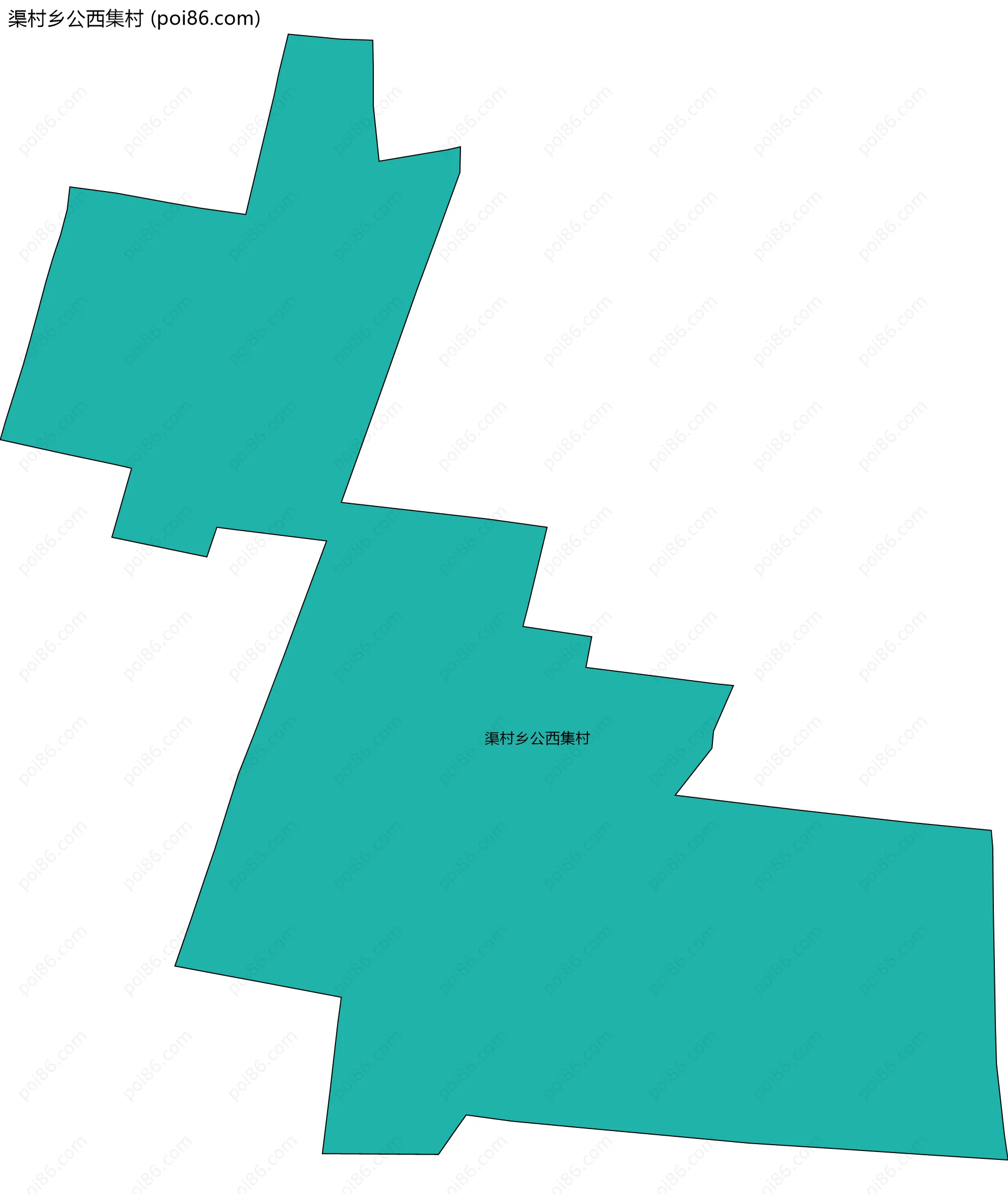 渠村乡公西集村边界地图