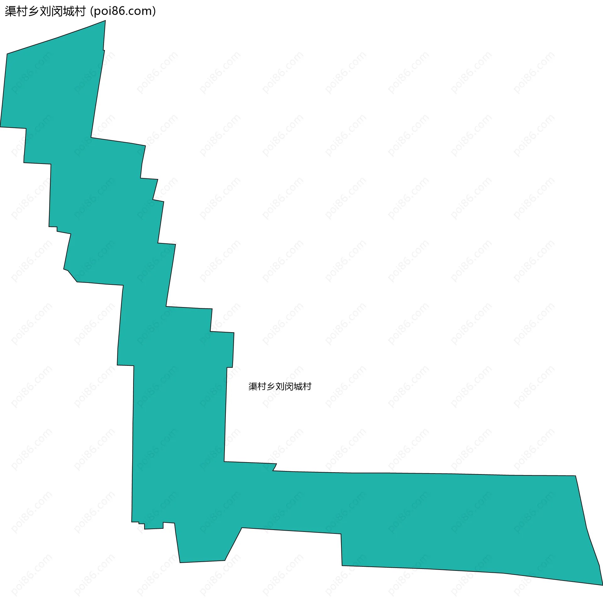 渠村乡刘闵城村边界地图