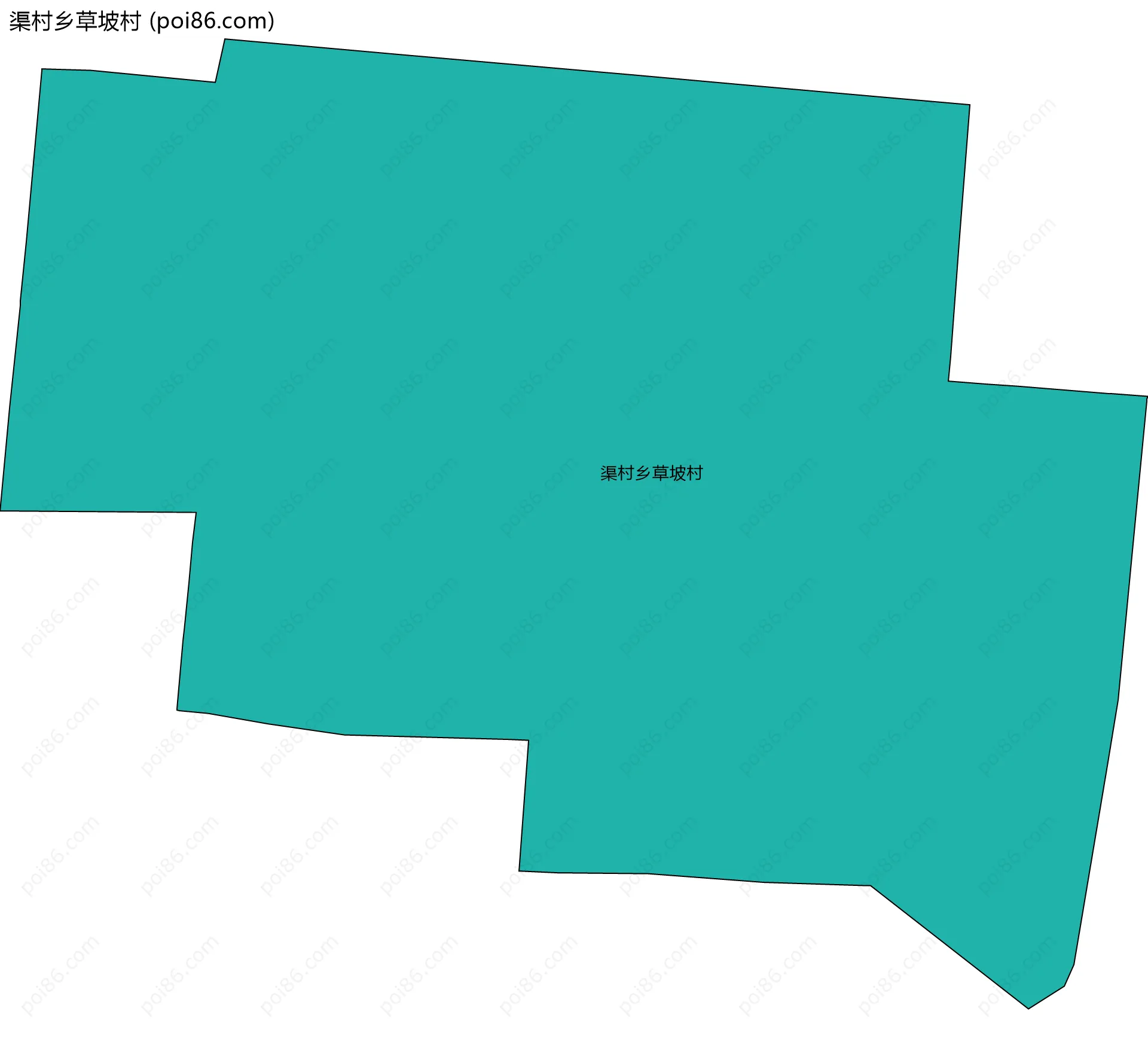 渠村乡草坡村边界地图