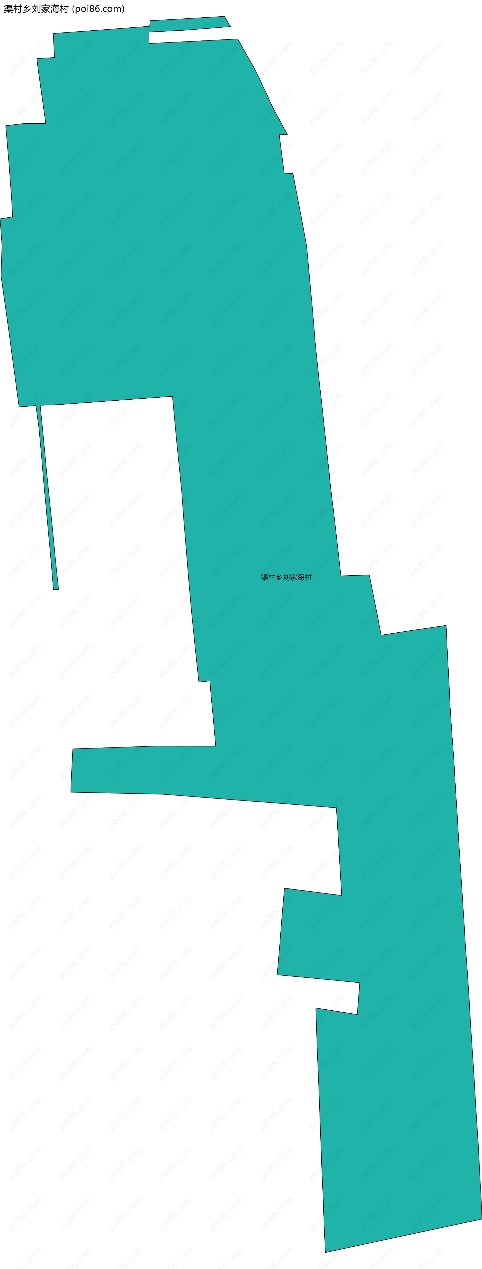 渠村乡刘家海村边界地图