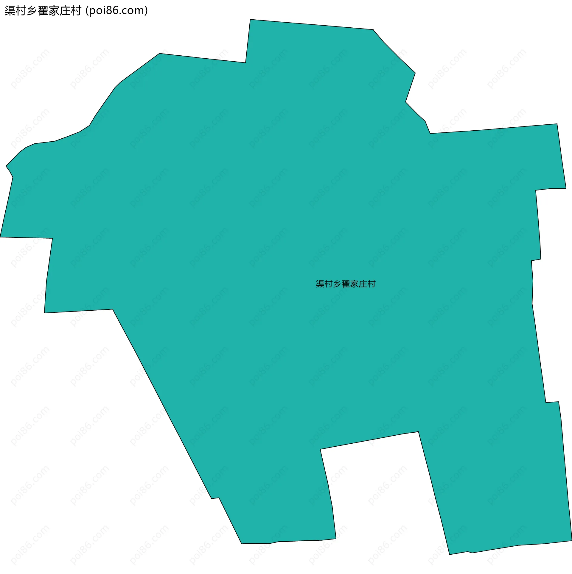 渠村乡翟家庄村边界地图