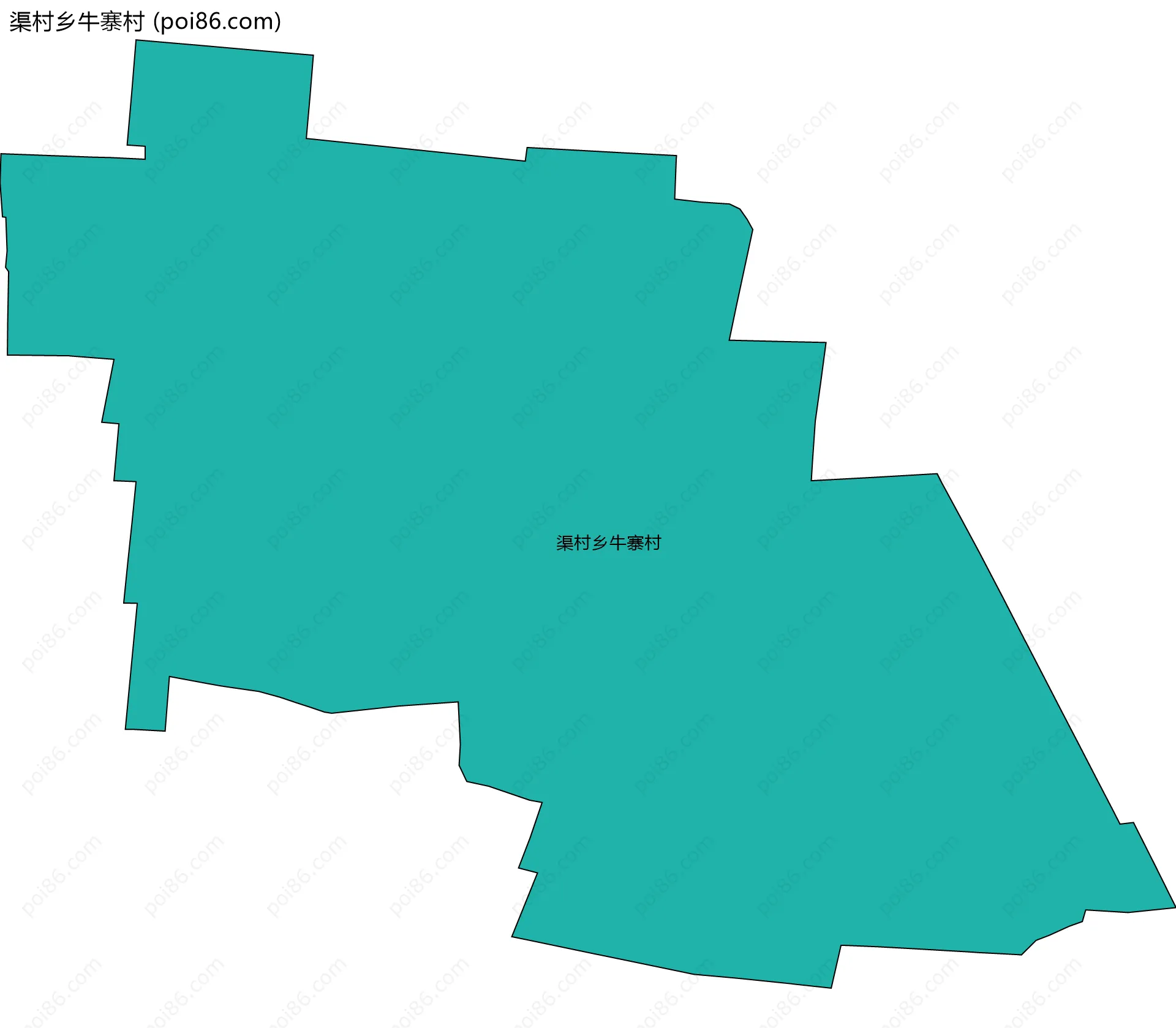 渠村乡牛寨村边界地图
