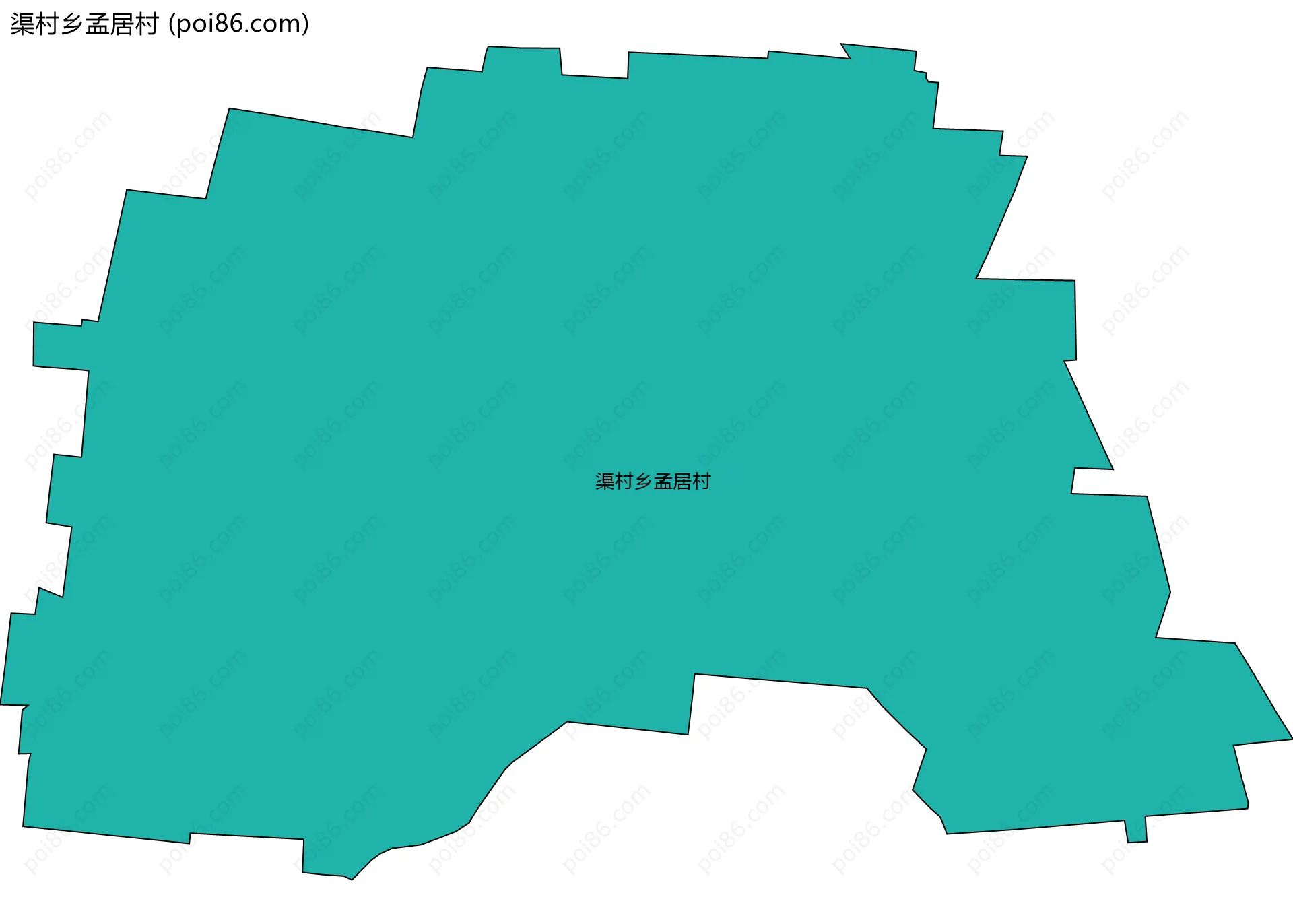 渠村乡孟居村边界地图