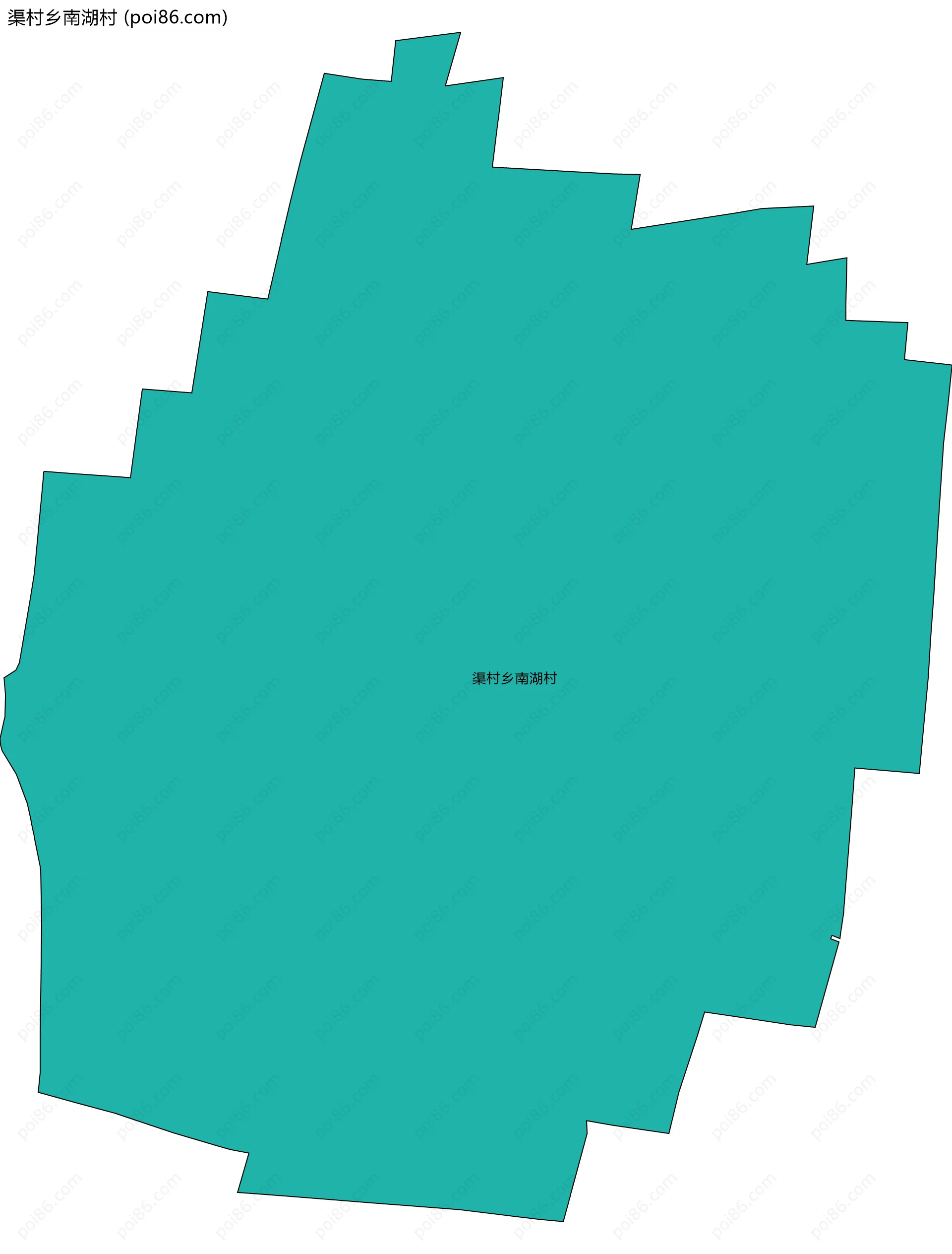 渠村乡南湖村边界地图