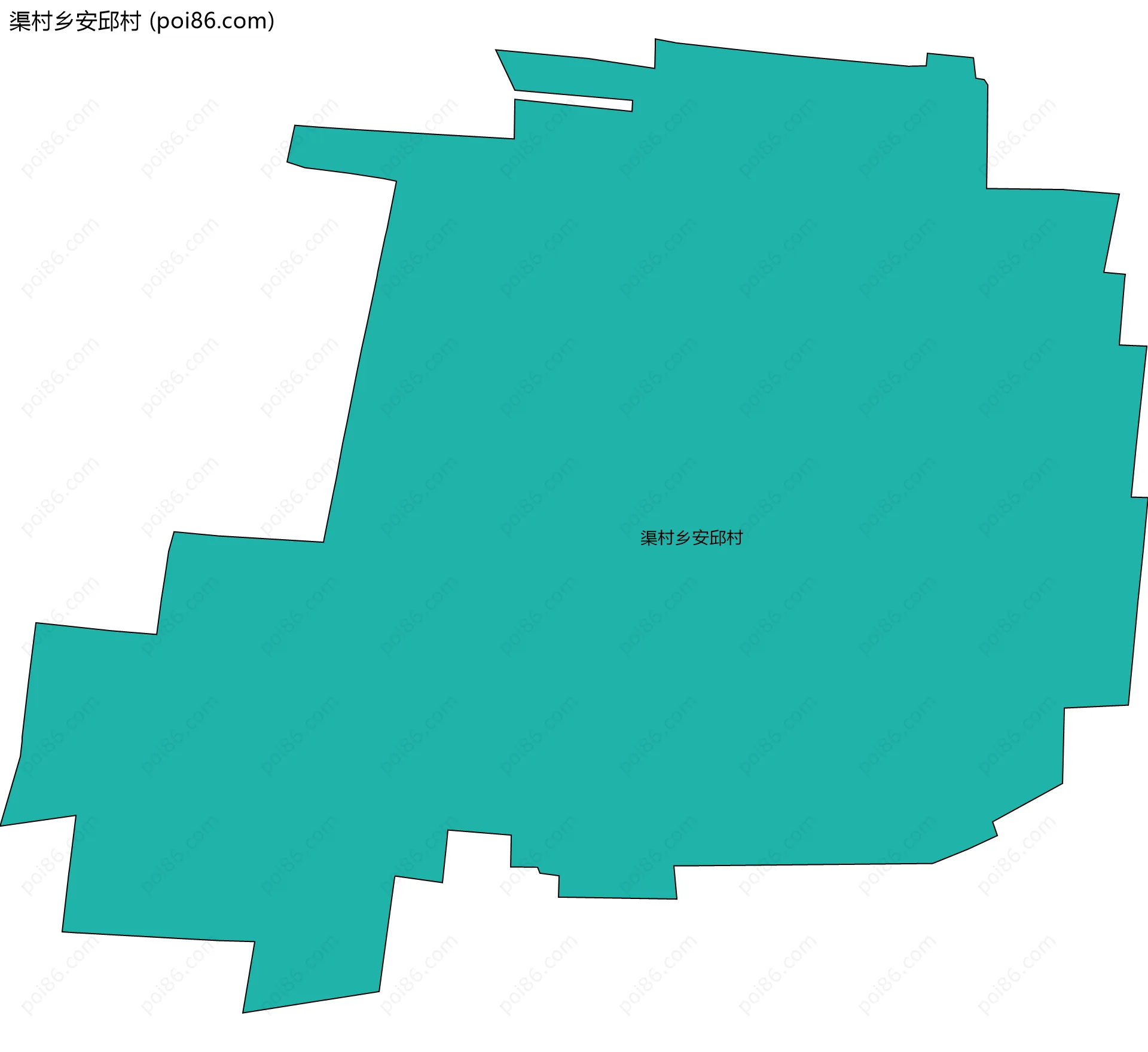 渠村乡安邱村边界地图