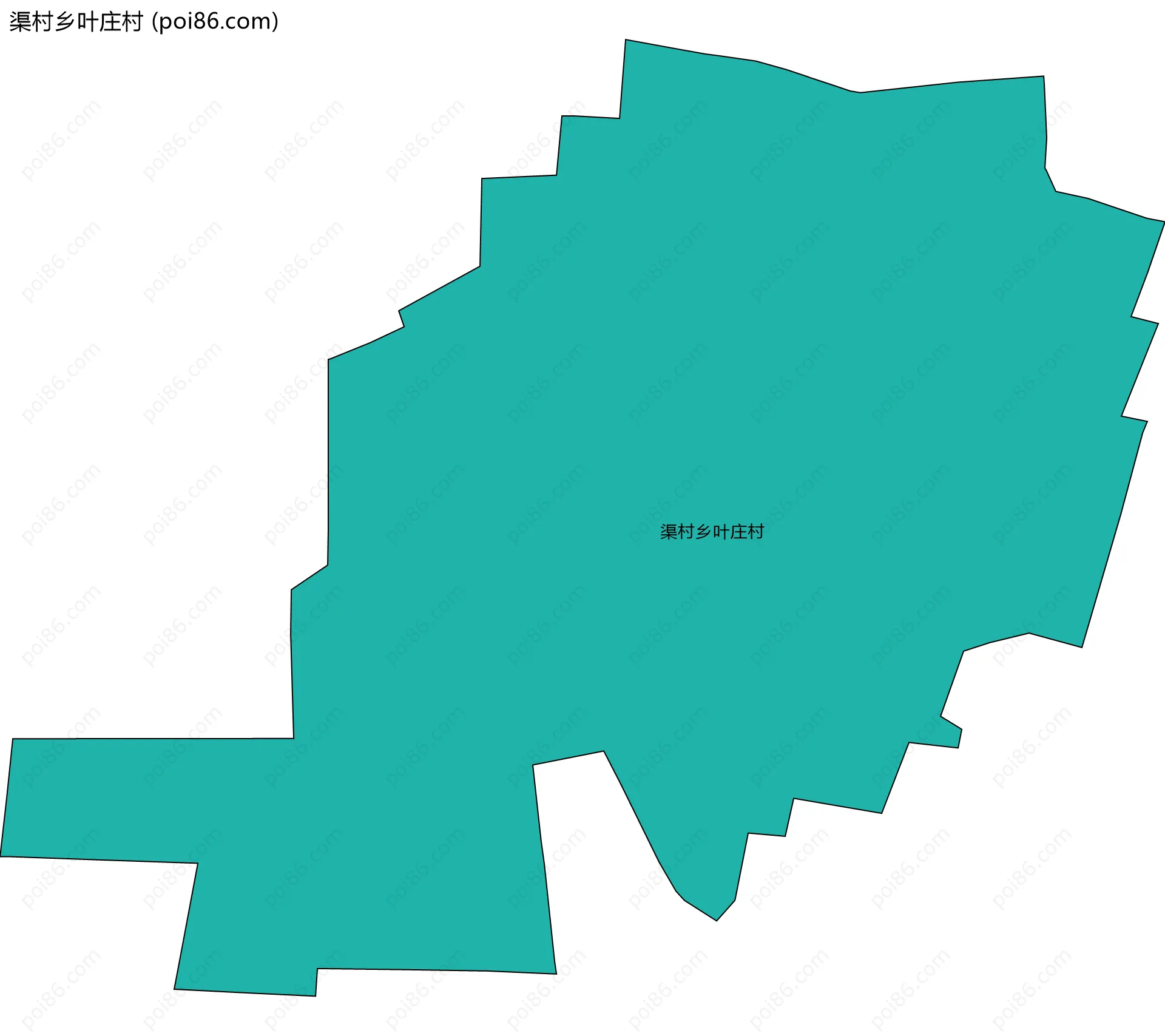 渠村乡叶庄村边界地图