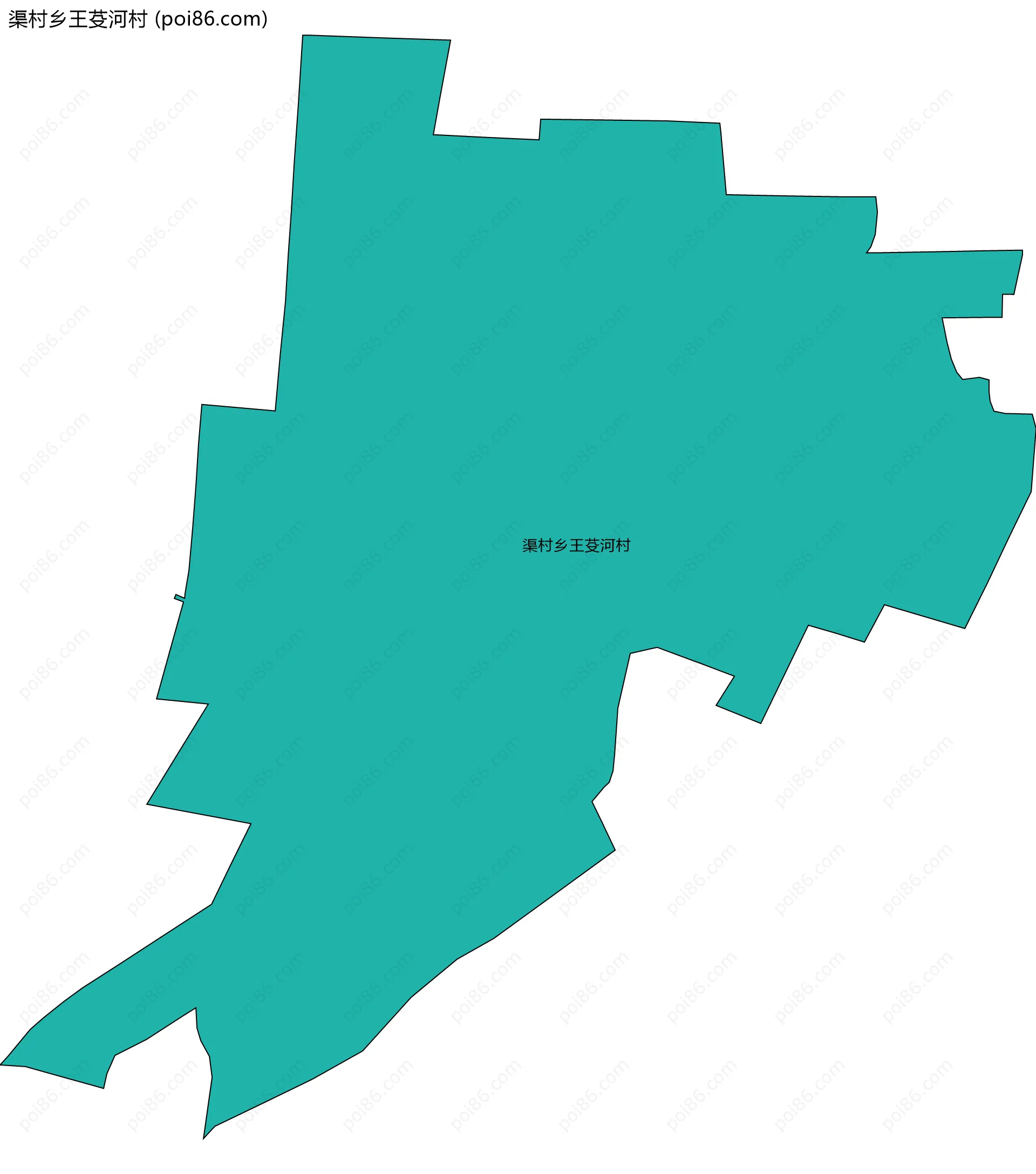 渠村乡王芟河村边界地图