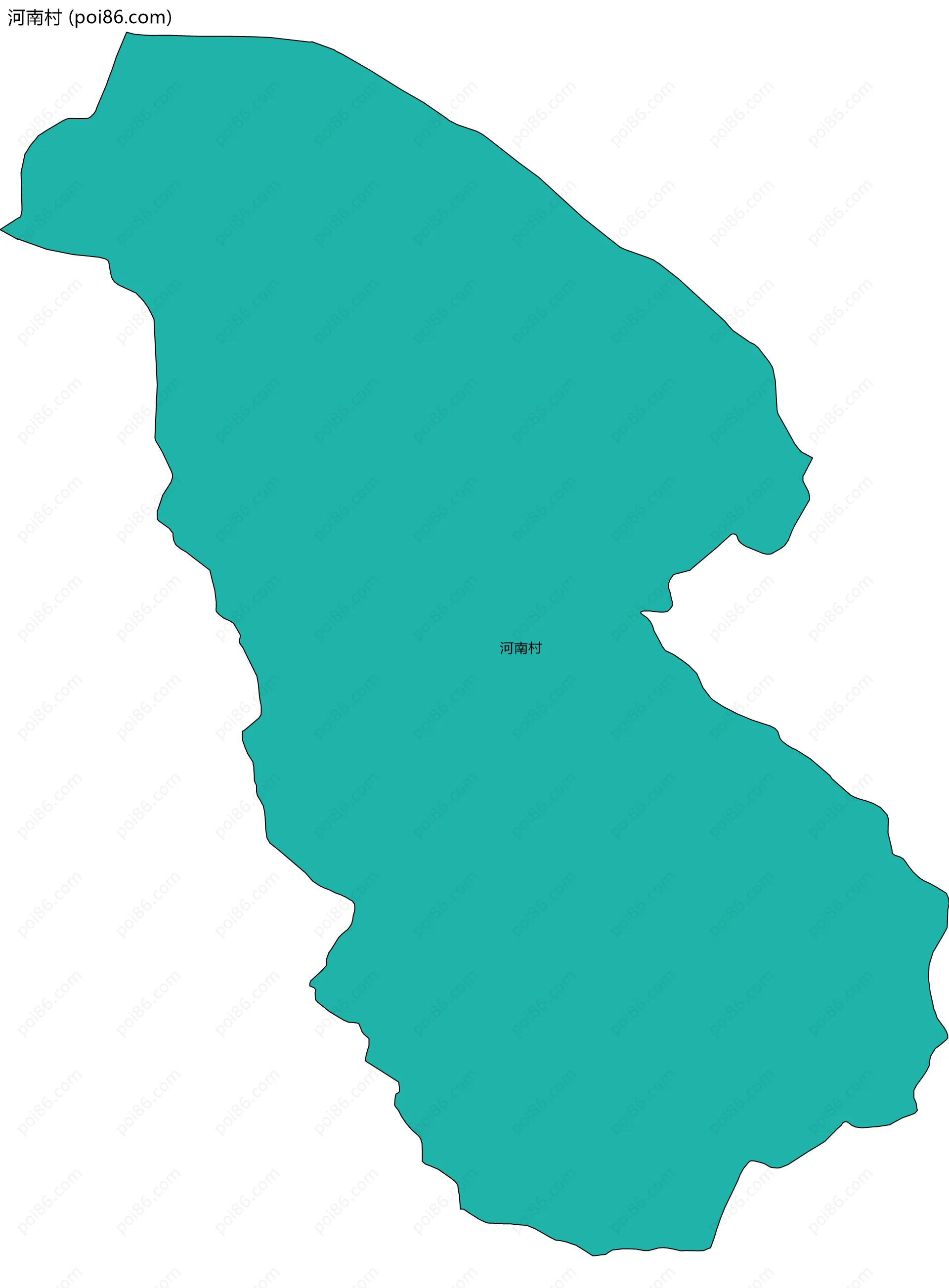 河南村边界地图