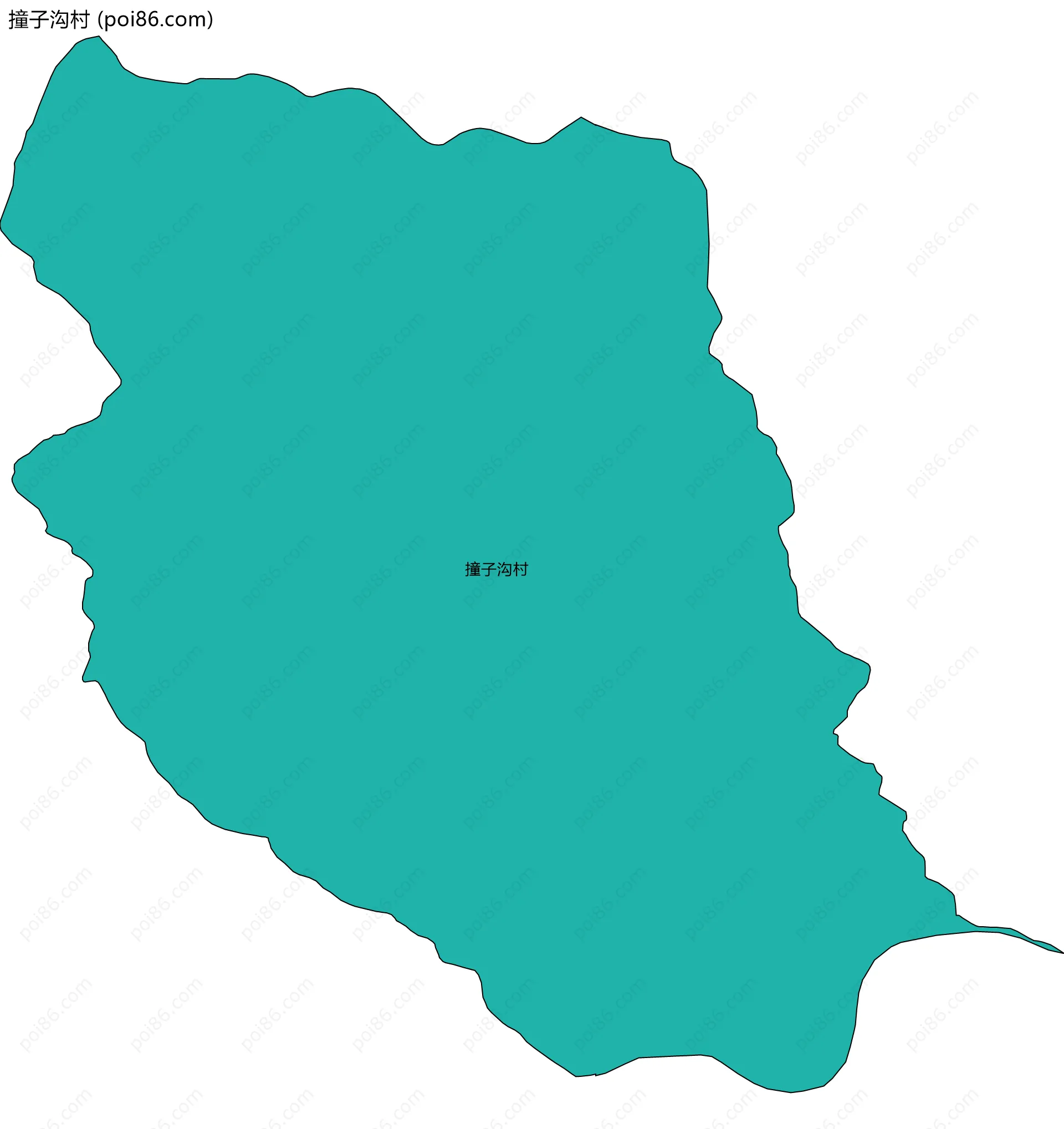 撞子沟村边界地图
