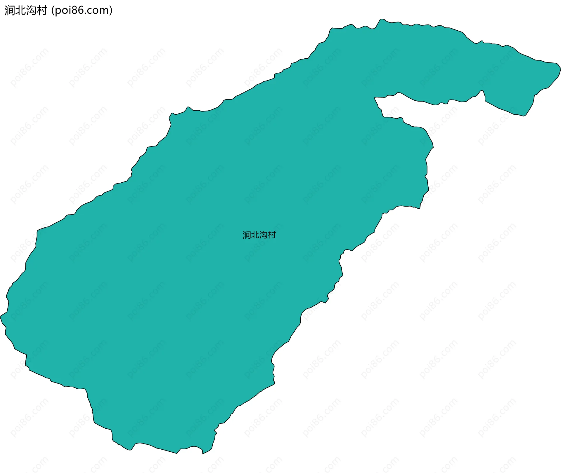 涧北沟村边界地图