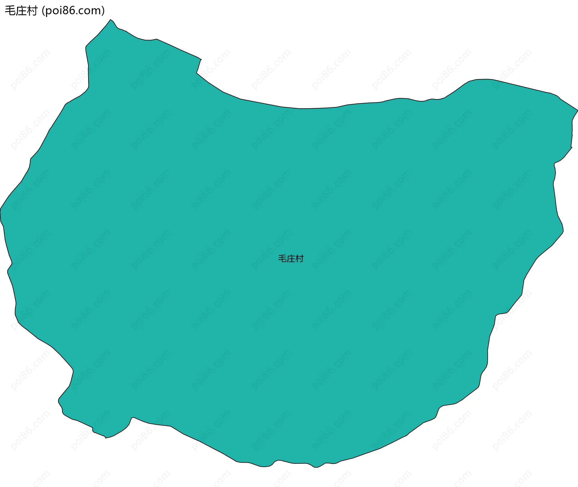 毛庄村边界地图